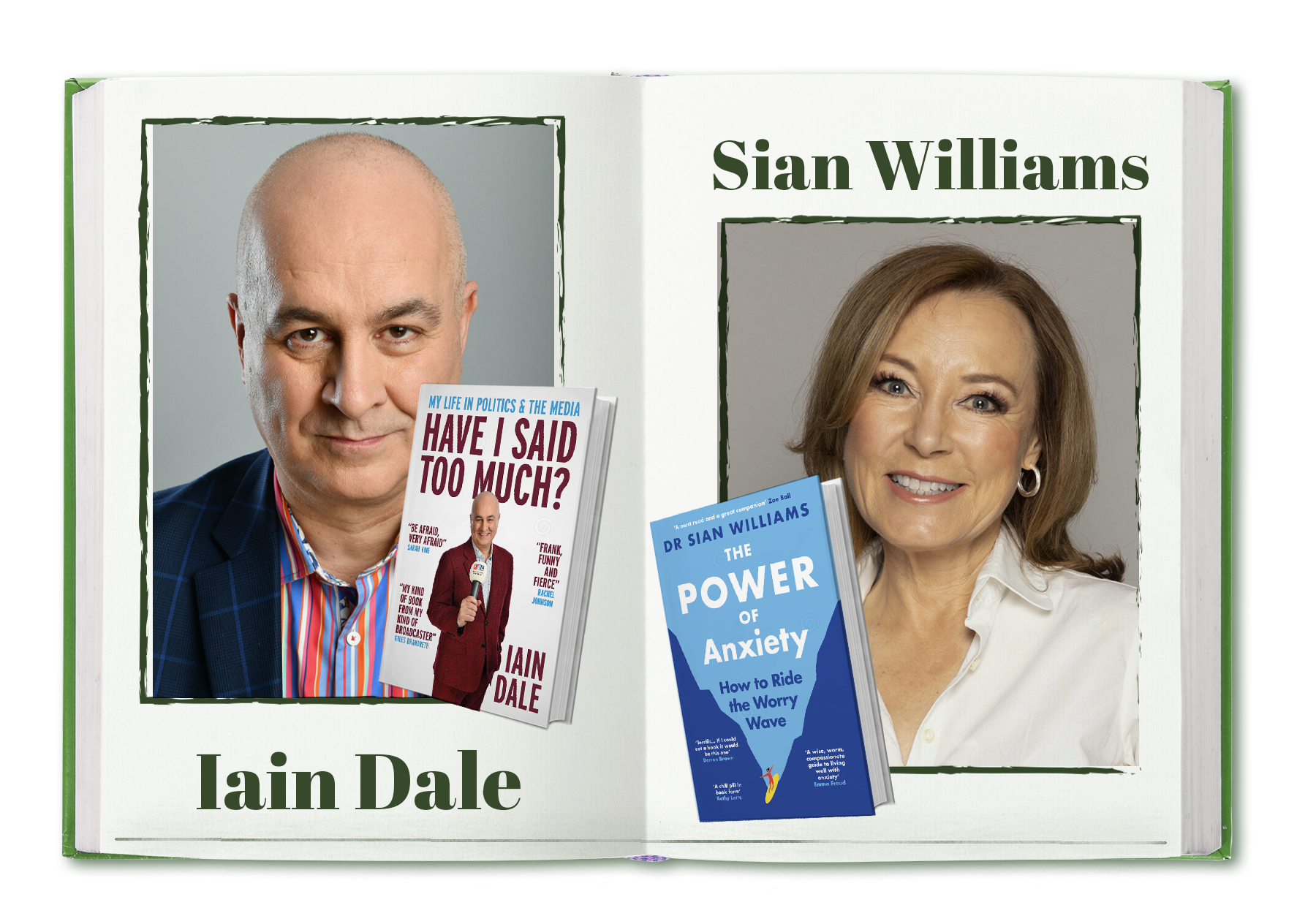 Iain Dale and Dr Sian Williams in conversation