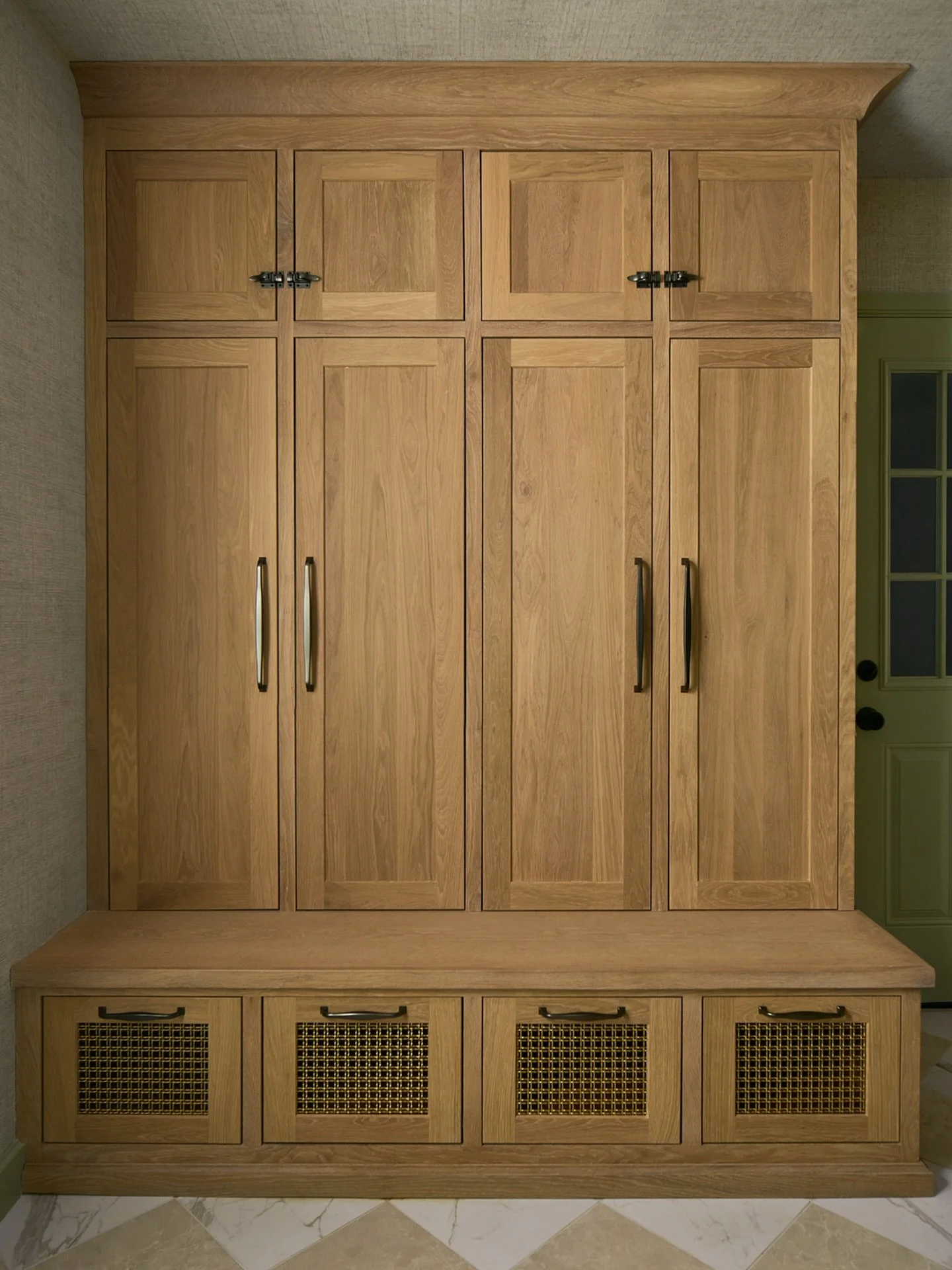 Every family has the &ldquo;little things&rdquo; that somehow take over the whole house&mdash;gloves that disappear, hats in every corner, backpacks on the floor, and shoes in all shapes and sizes. This young family needed a mudroom that could keep u