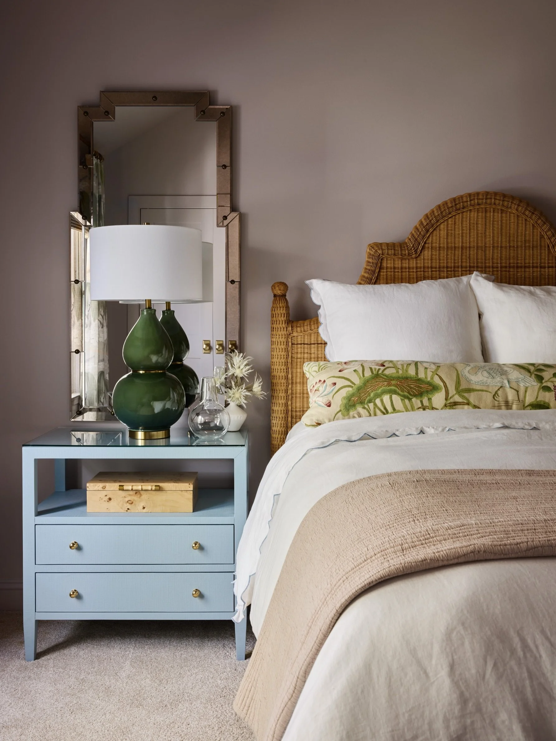 Warning: Our guest rooms may cause extended stays.

There&rsquo;s something special about creating a guest bedroom that feels like a little luxury retreat. Thoughtful layers, beautiful textures, and just the right amount of charm make this a space wh