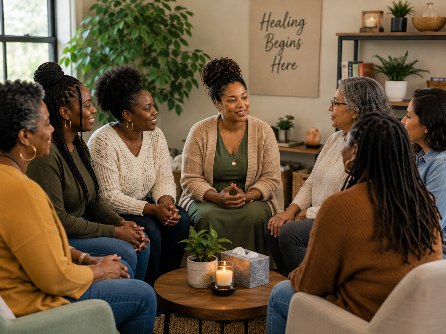 Through connection, compassion, and shared experiences, our Healing Circles help women find strength, healing, and a renewed sense of purpose.