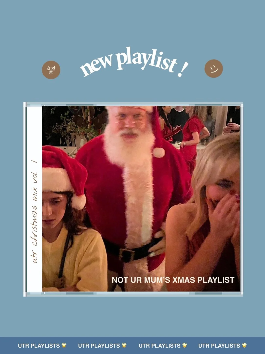 what? did you really think we wouldn&rsquo;t leave you with a little xmas gift? welcome to not your moms xmas playlist, so you can finally listen to some new christmas songs and not have to hear last christmas by wham one million times ;)

#newmusic 