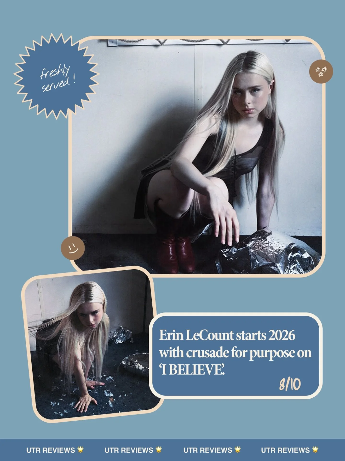 @erinlecount starts 2026 strong with &lsquo;I BELIEVE&rsquo;, she really is in her own lane. full piece up on the site now 🌟

words @toby_bryant_ 

#newmusic #erinlecount #musicdiscovery #musicreview