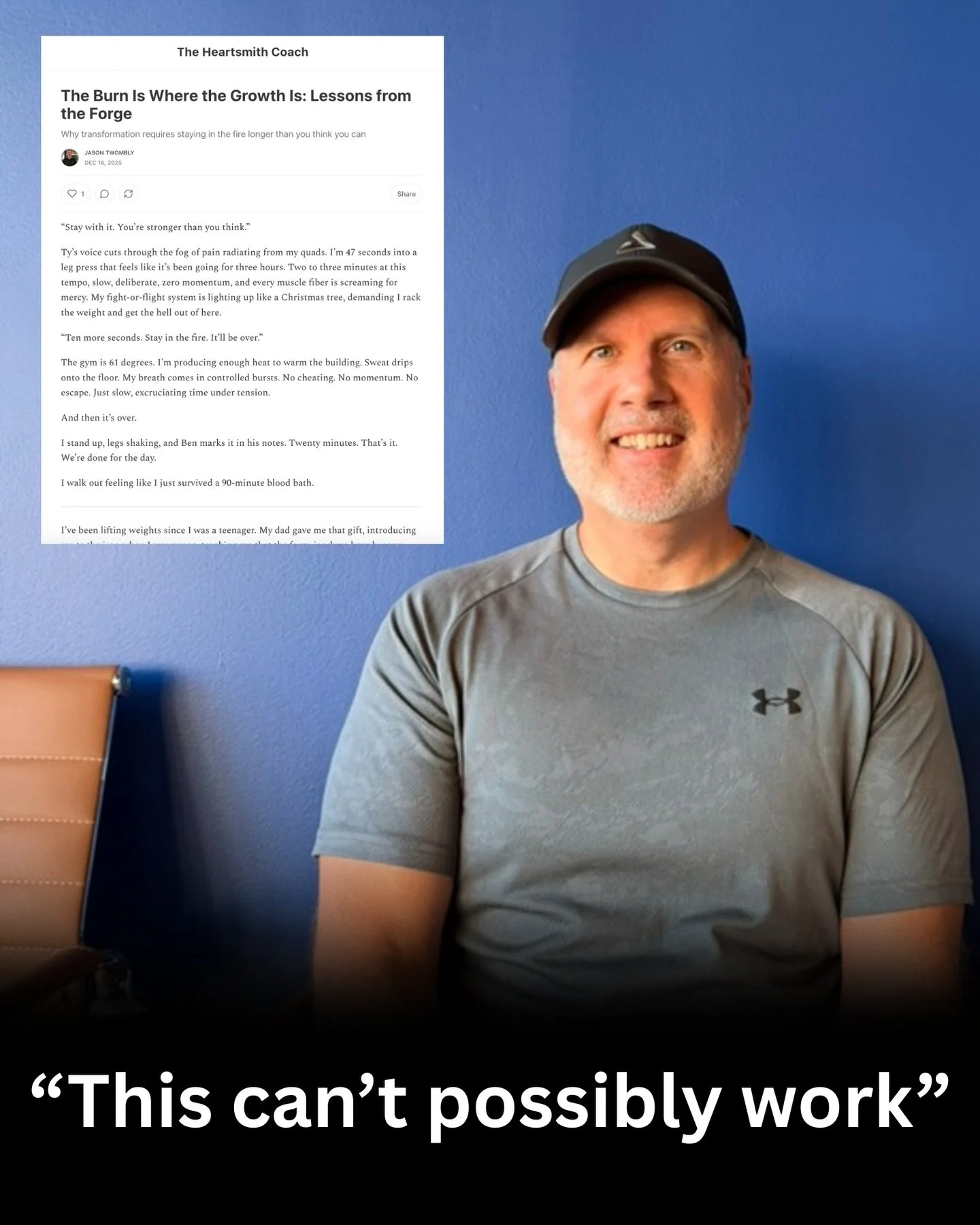&ldquo;&lsquo;This can&rsquo;t possibly work,&rsquo; I thought. &lsquo;I&rsquo;ve been doing this for almost 40 years. I know what builds strength.&rsquo;
I was wrong.&rdquo; @jason.twombly 

Check out the rest of Jason&rsquo;s article by clicking th