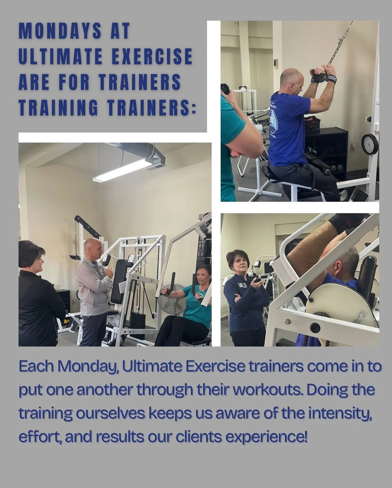 Our Mondays at Ultimate Exercise are a reminder that good training starts with doing #personaltrainer #fitness #superslow #trainwithpurpose