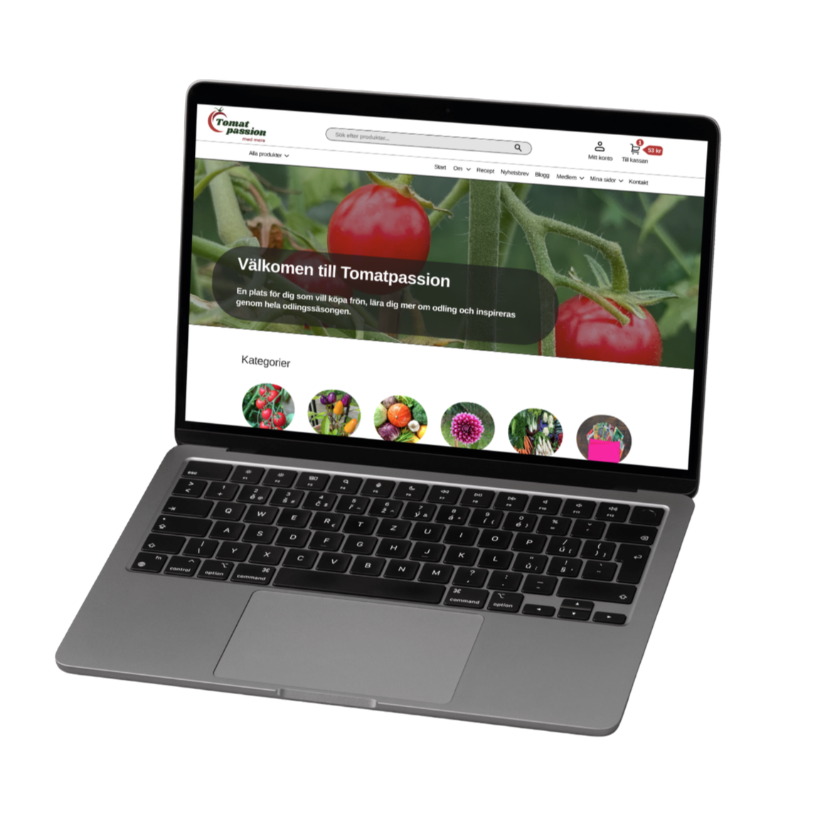 Tomatpassion – UX/UI design av e-handelsplattform
