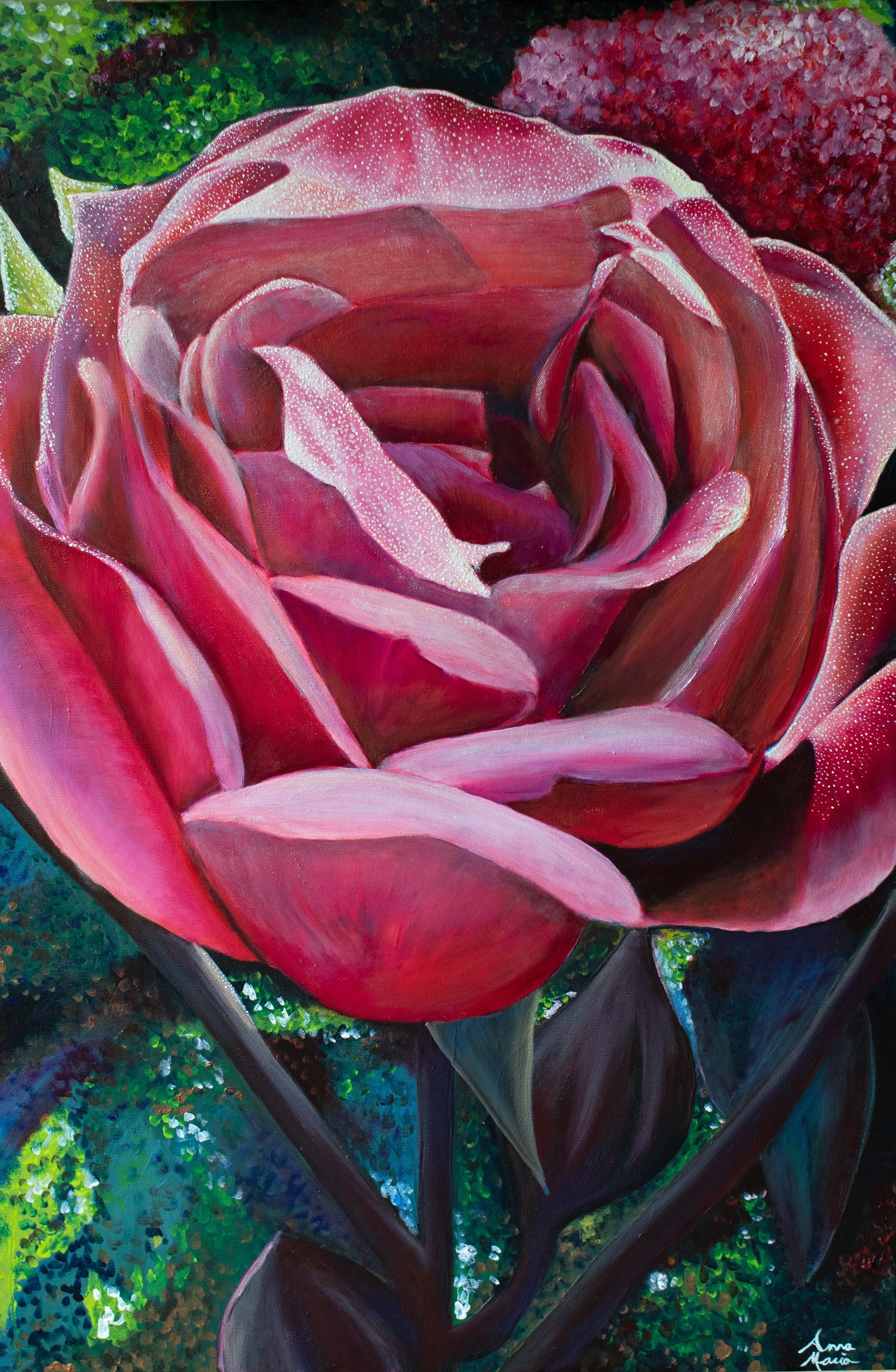 (Print of) A rose for one of those I've loved along the way