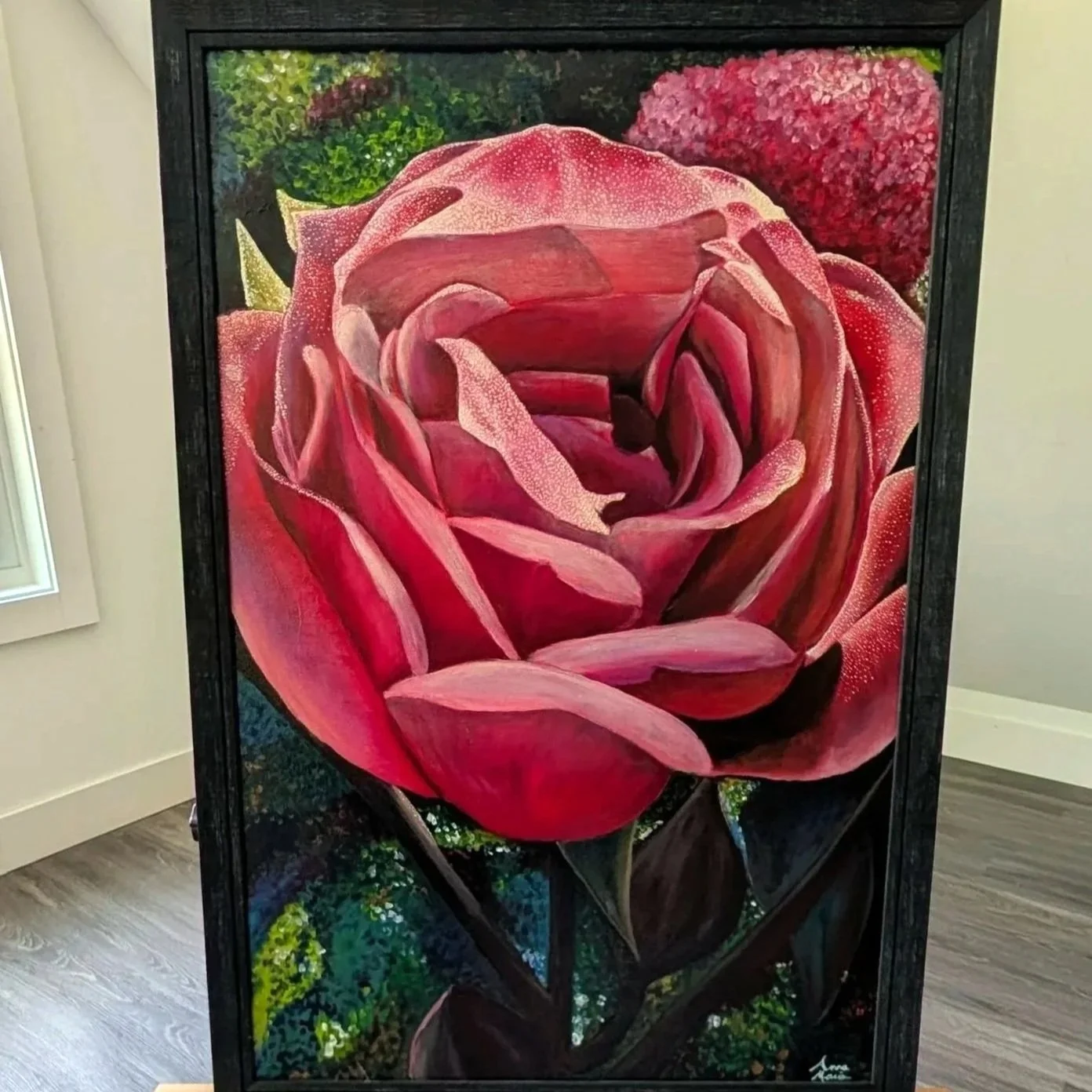 (Original oil painting)  A Rose for One of Those I've Loved Along the Way