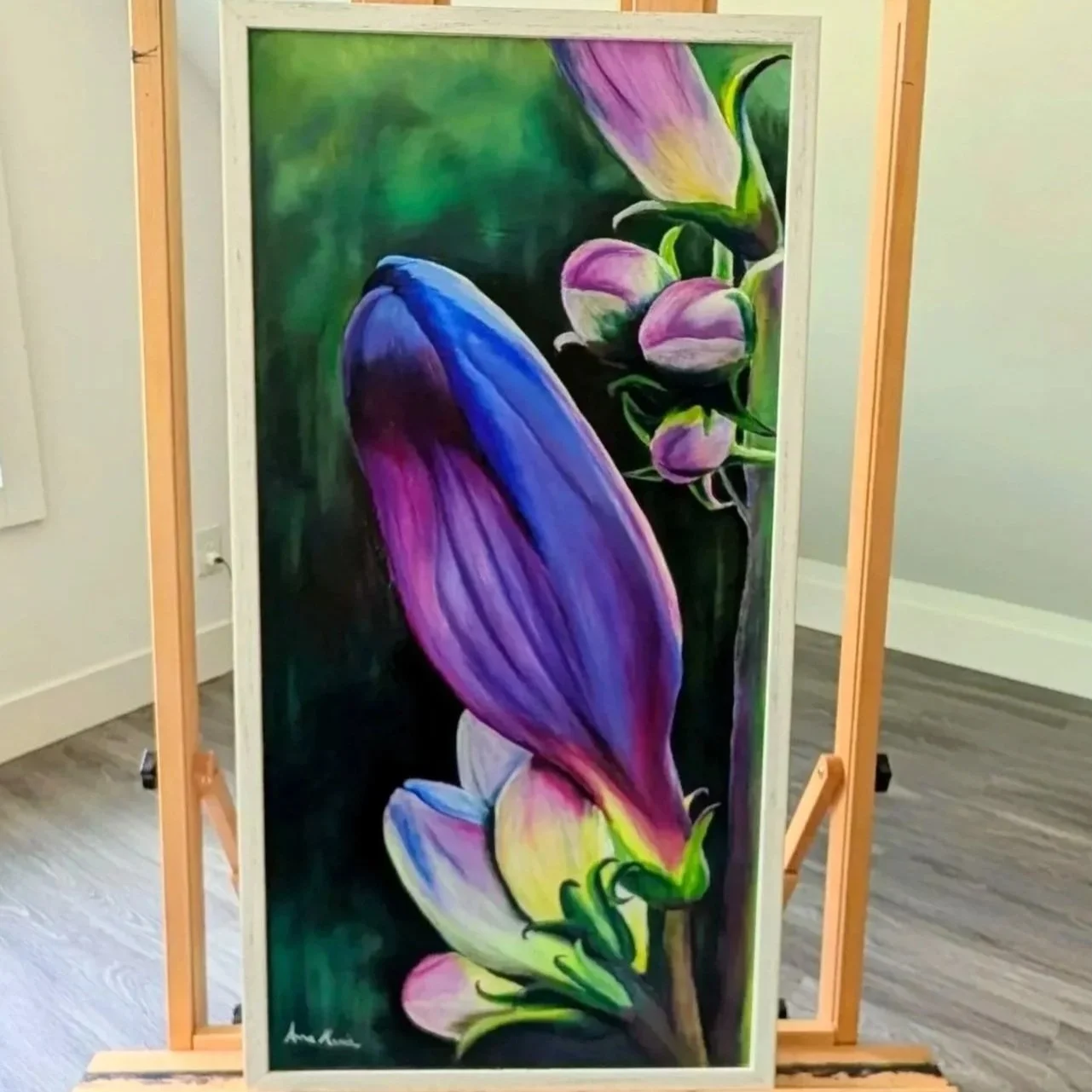 (Original oil painting)  Wild Turtlehead