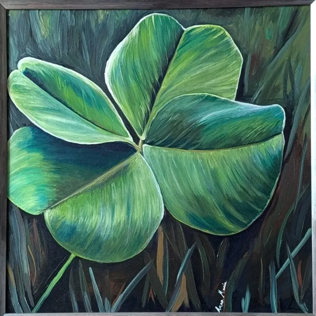 (Original oil painting)  What Luck!