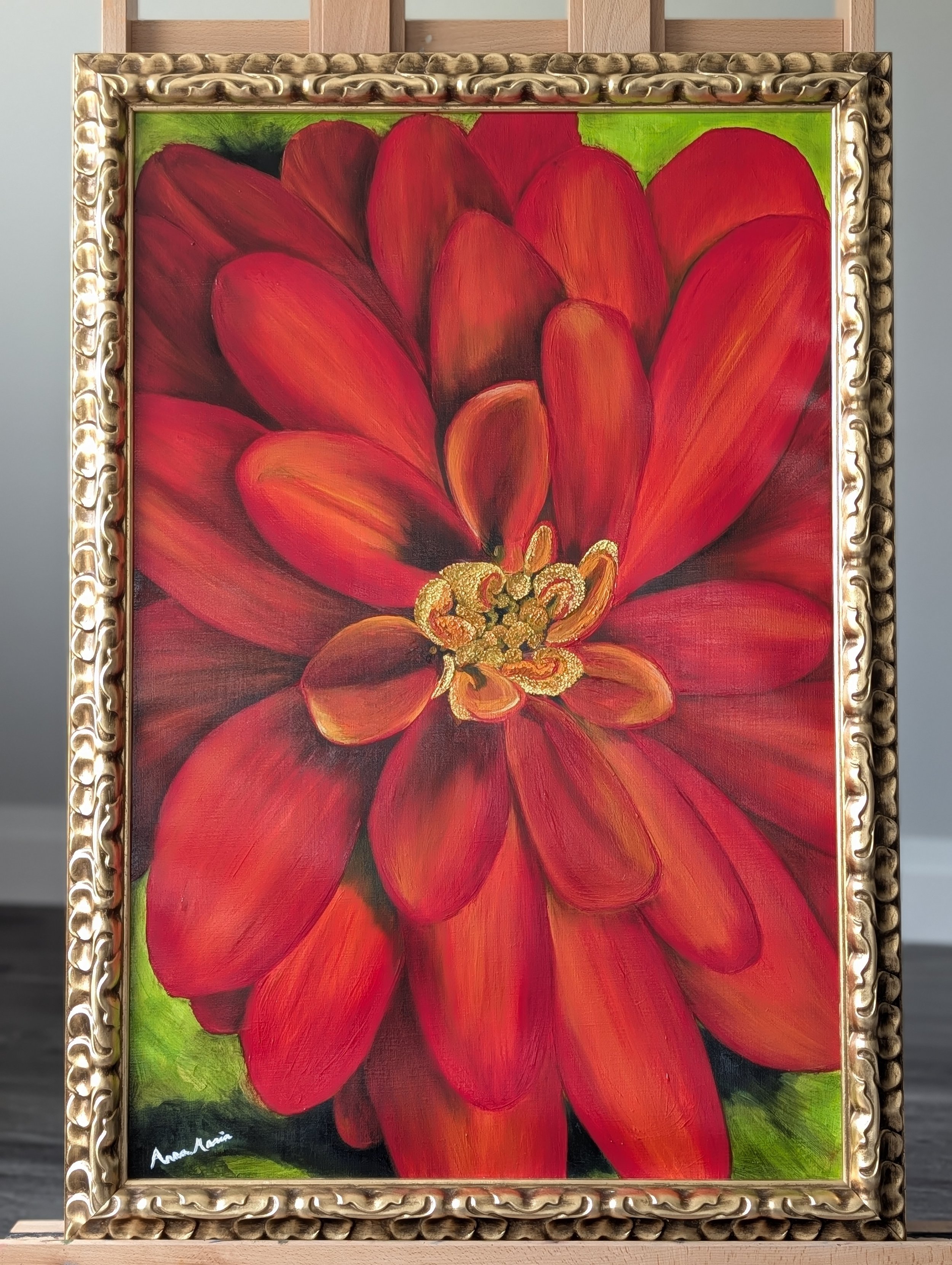 A Bee's Eye View of a Zinnia in my Son's Garden