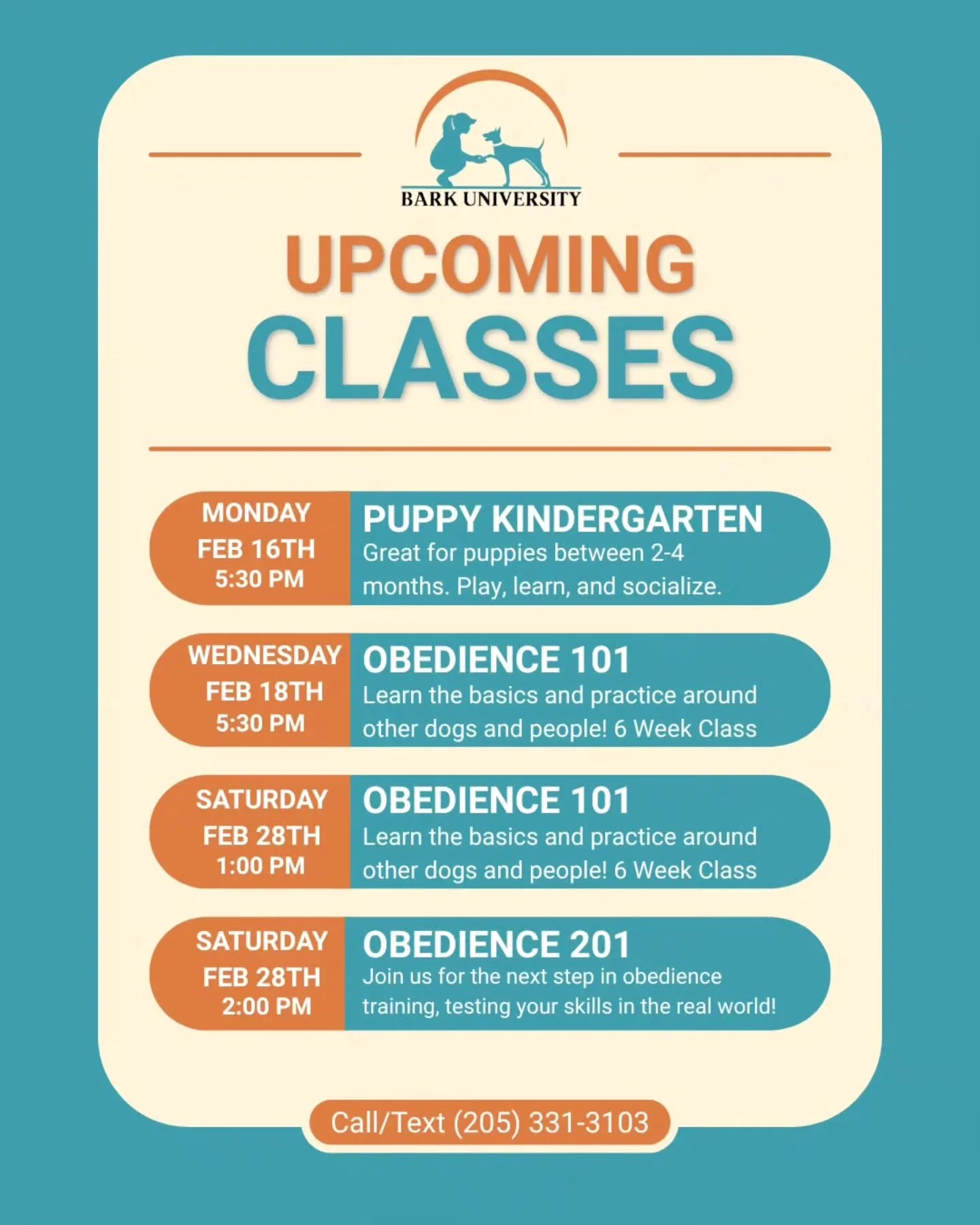 February is coming up, and so are our next round of classes!

Check out our February 2026 classes we have planned so far.