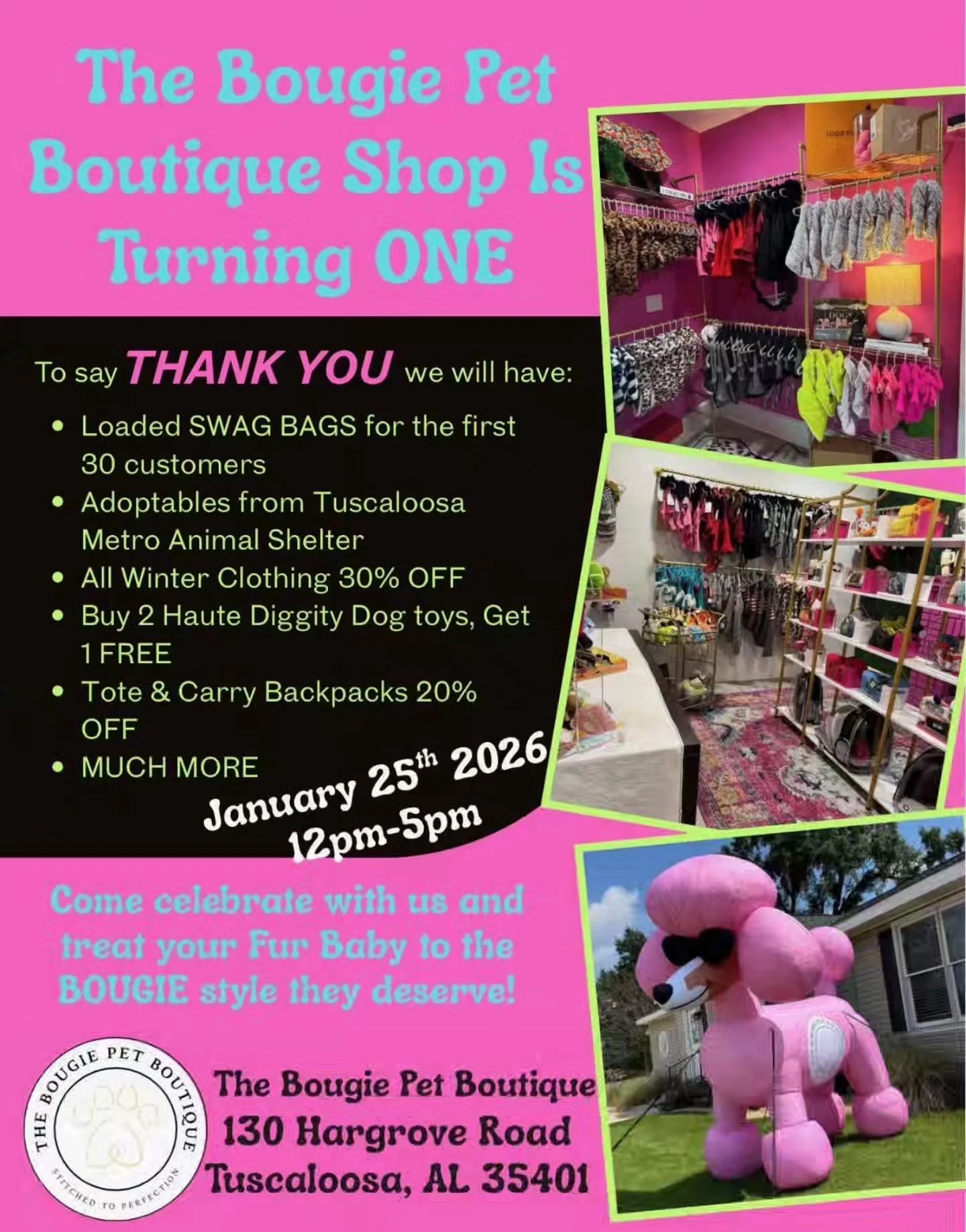 🎉🐾 We&rsquo;re celebrating local pups AND local businesses!

We&rsquo;re so excited to join The Bougie Pet Boutique as they celebrate their 1-year anniversary! Stop by, say hi, and visit our table to learn more about our dog training programs, ask 