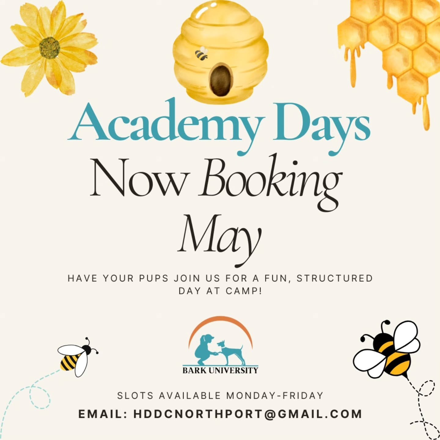 We are now booking for May Academy days! 

Every day of day, Academy will include the following!
📝 Report Cards
🎾 Social/Outside Time
💤 Nap/Relaxation time
🐾 Individual Activity Sessions
👯&zwj;♀️ Group Activity Sessions
🧩 Enrichment/Puzzle time
