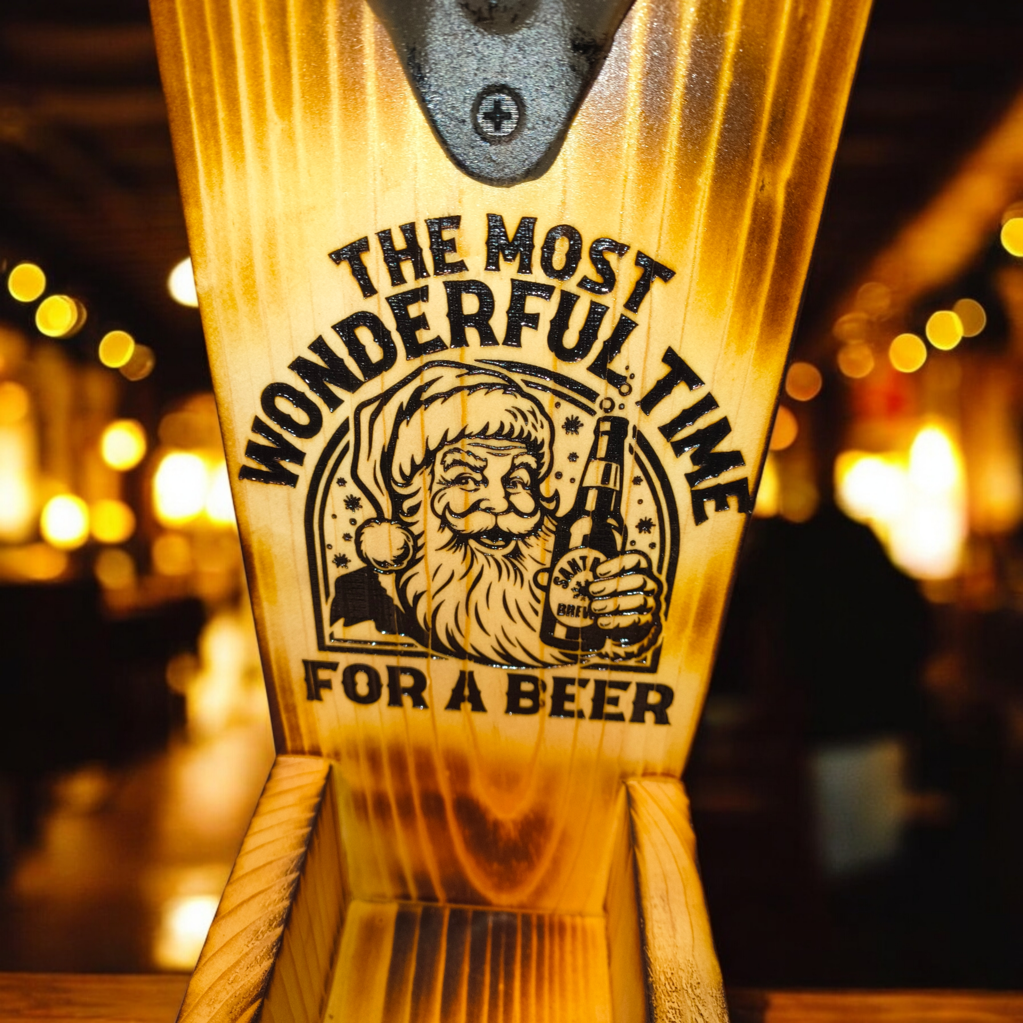 The most wonderful time of the year bottle wall bottle opener