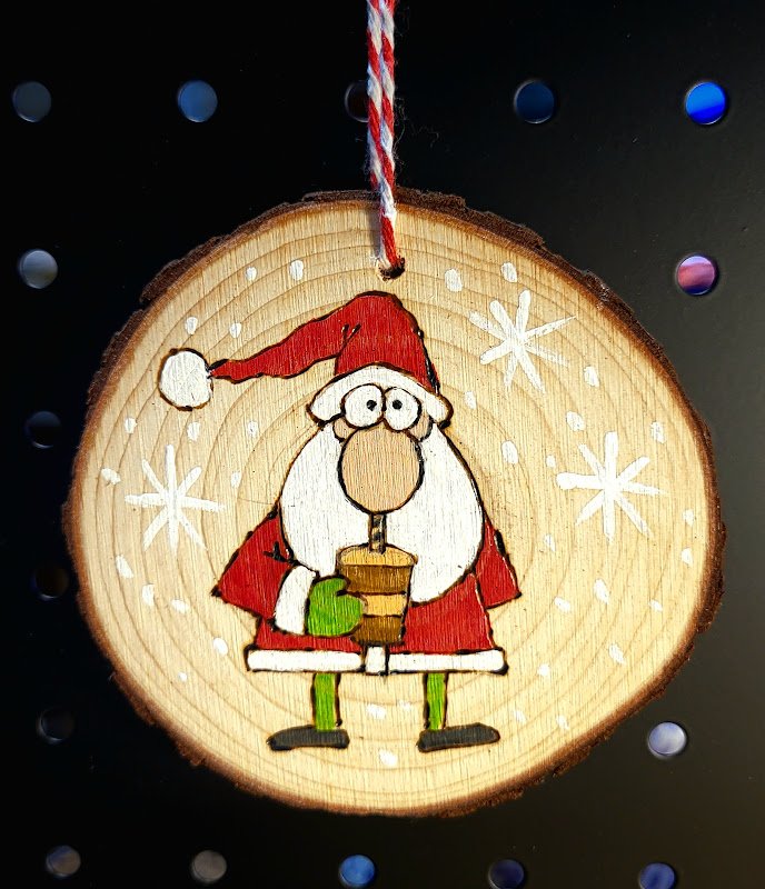 #47-SANTA NEEDS CAFFEiNE ornament