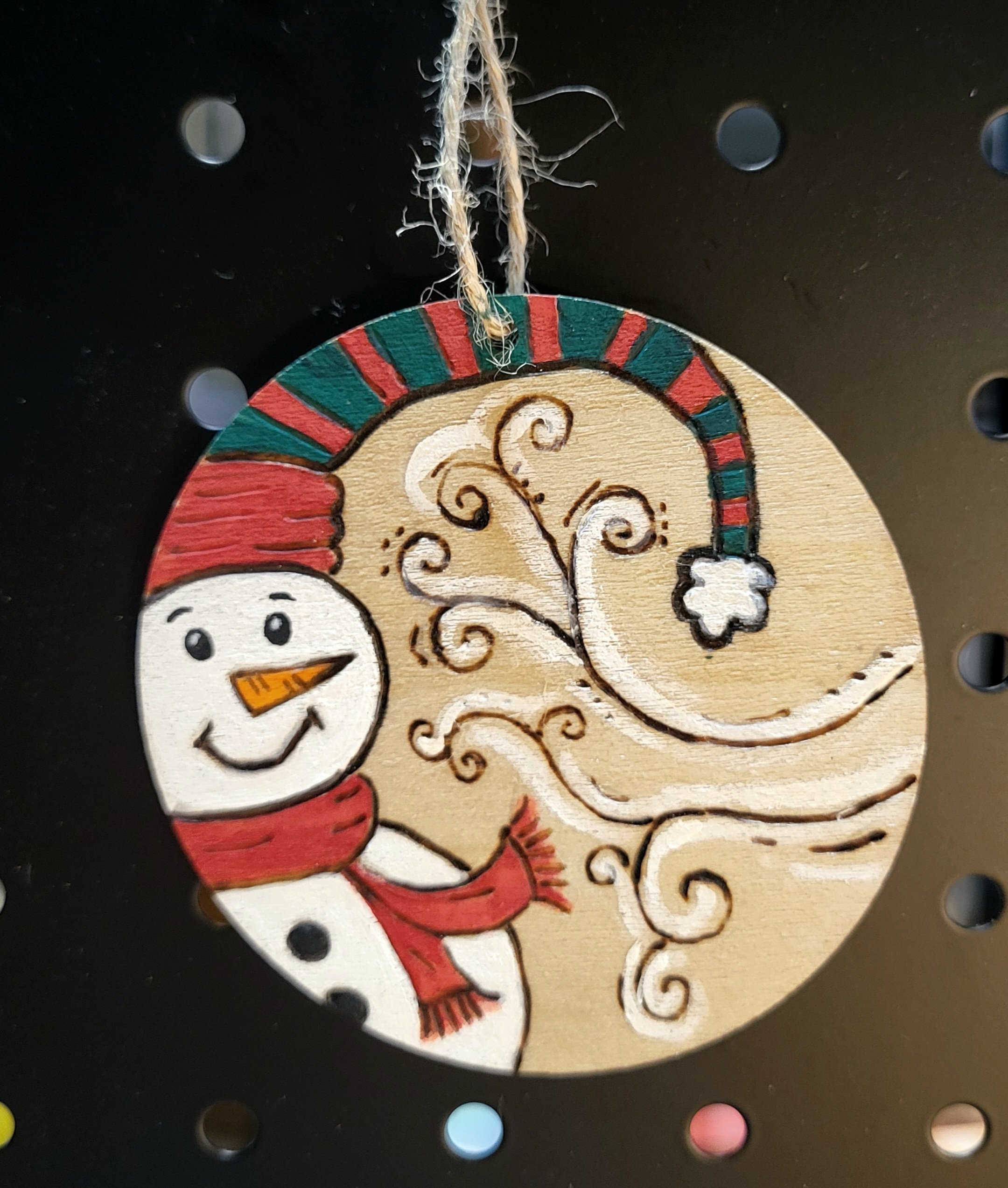 #66- snowman and north winds ornament