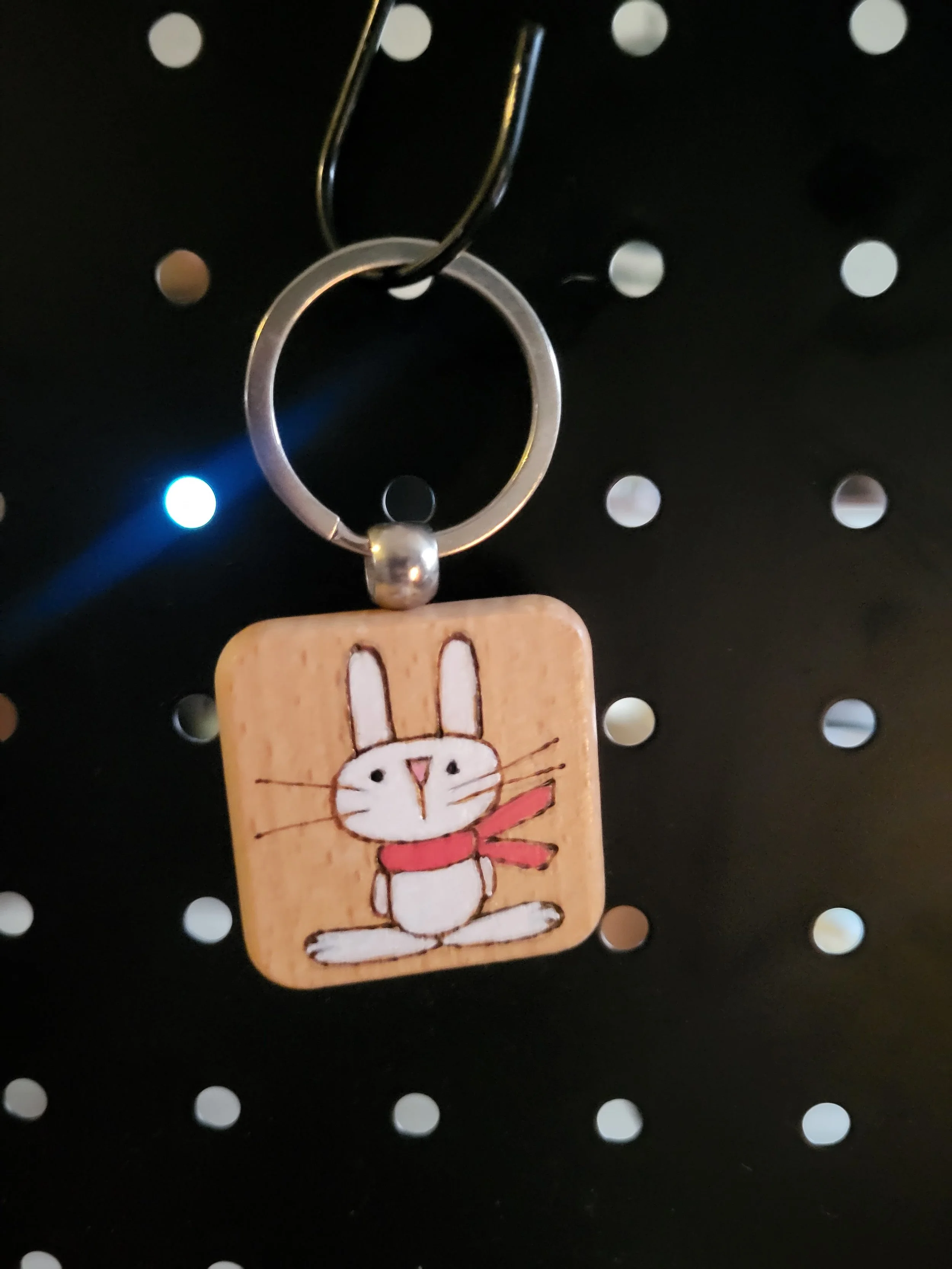 #606 bunny with red scarf