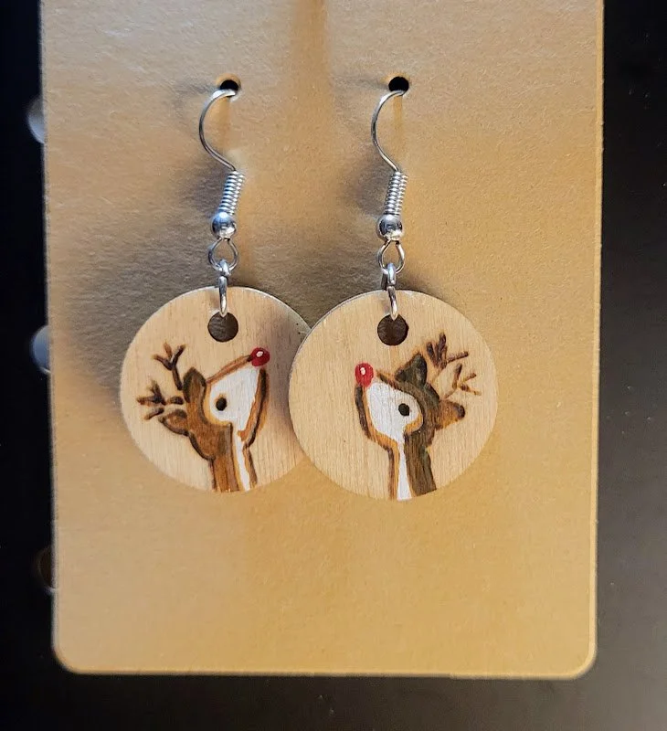 #115 reindeer earrings 2