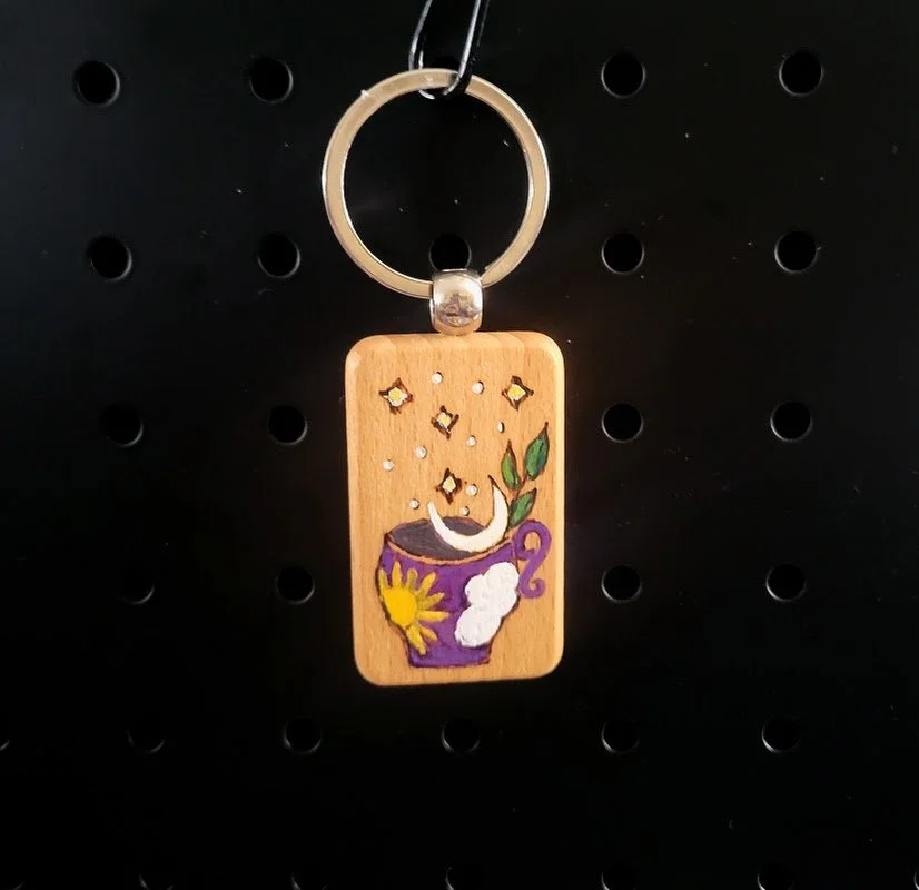 #603 cup of moon beam keychain