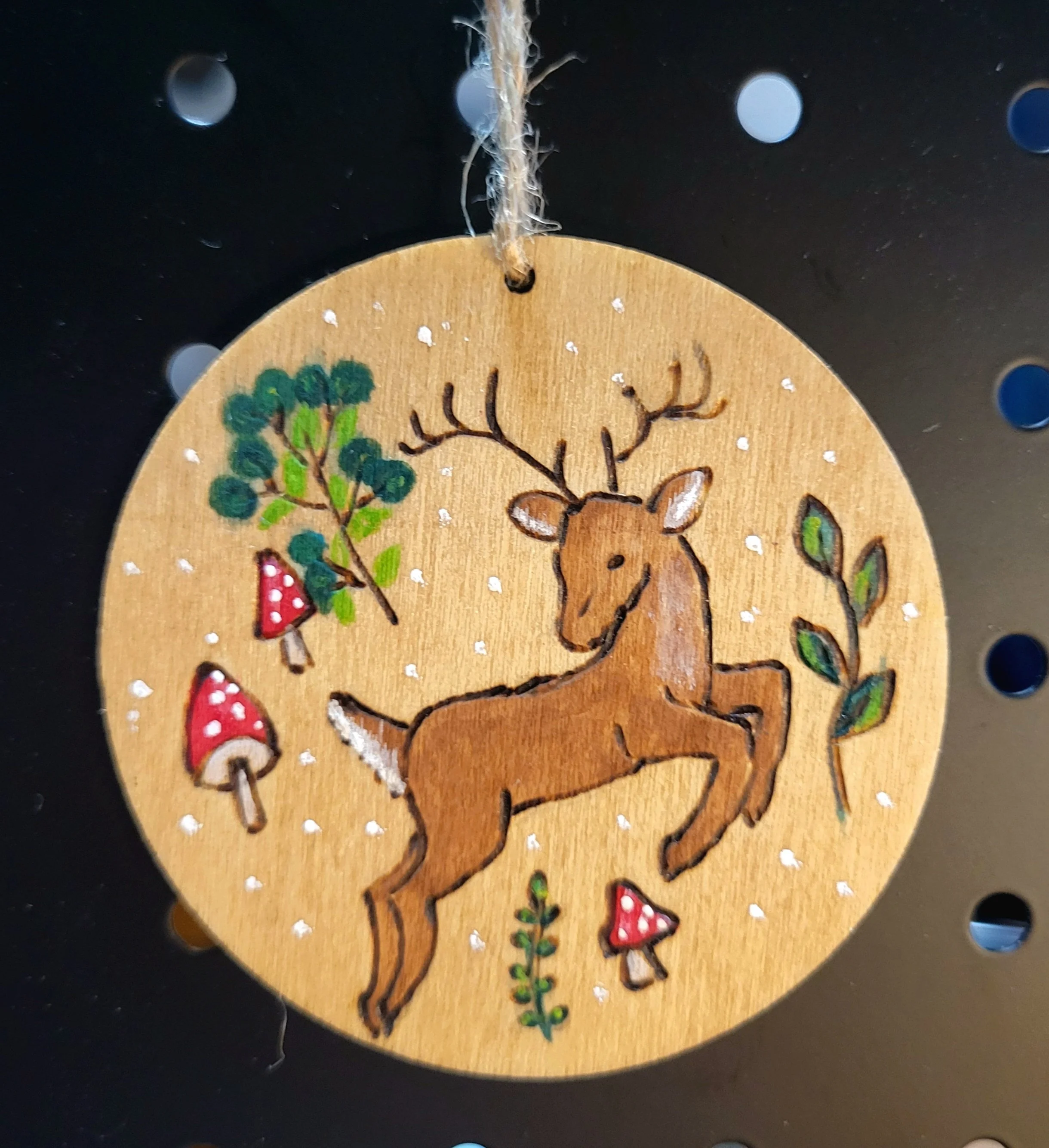 #54-prancing deer ornament