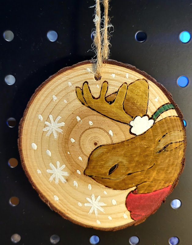 #28-HAPPY MOOSE ORNAMENT