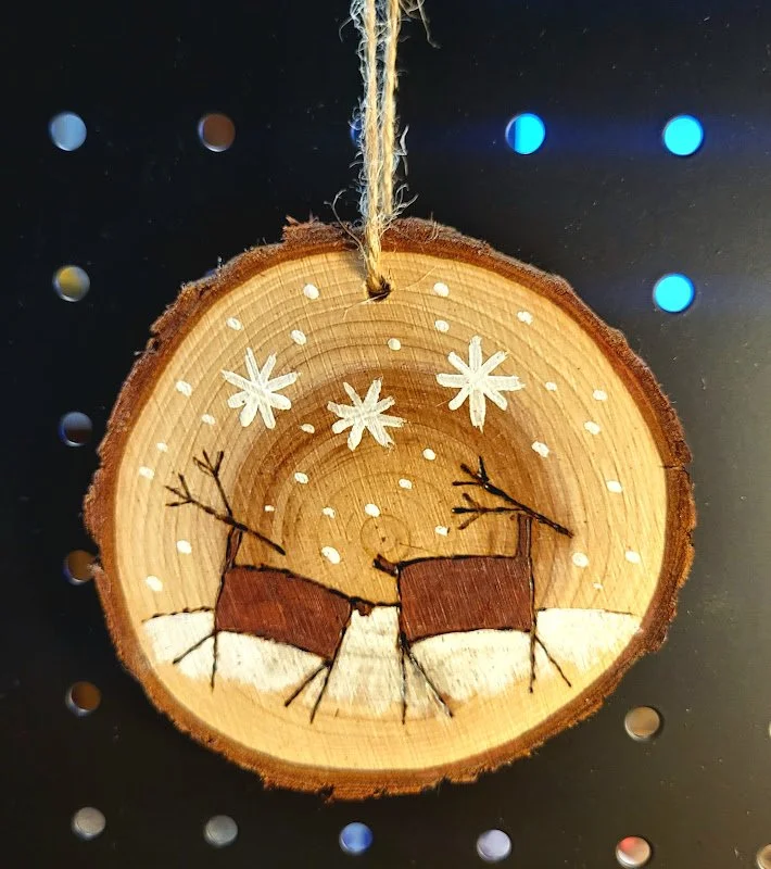 #41-RUSTIC DEER ORNAMENT