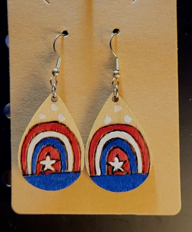 #193 flag 2 earrings