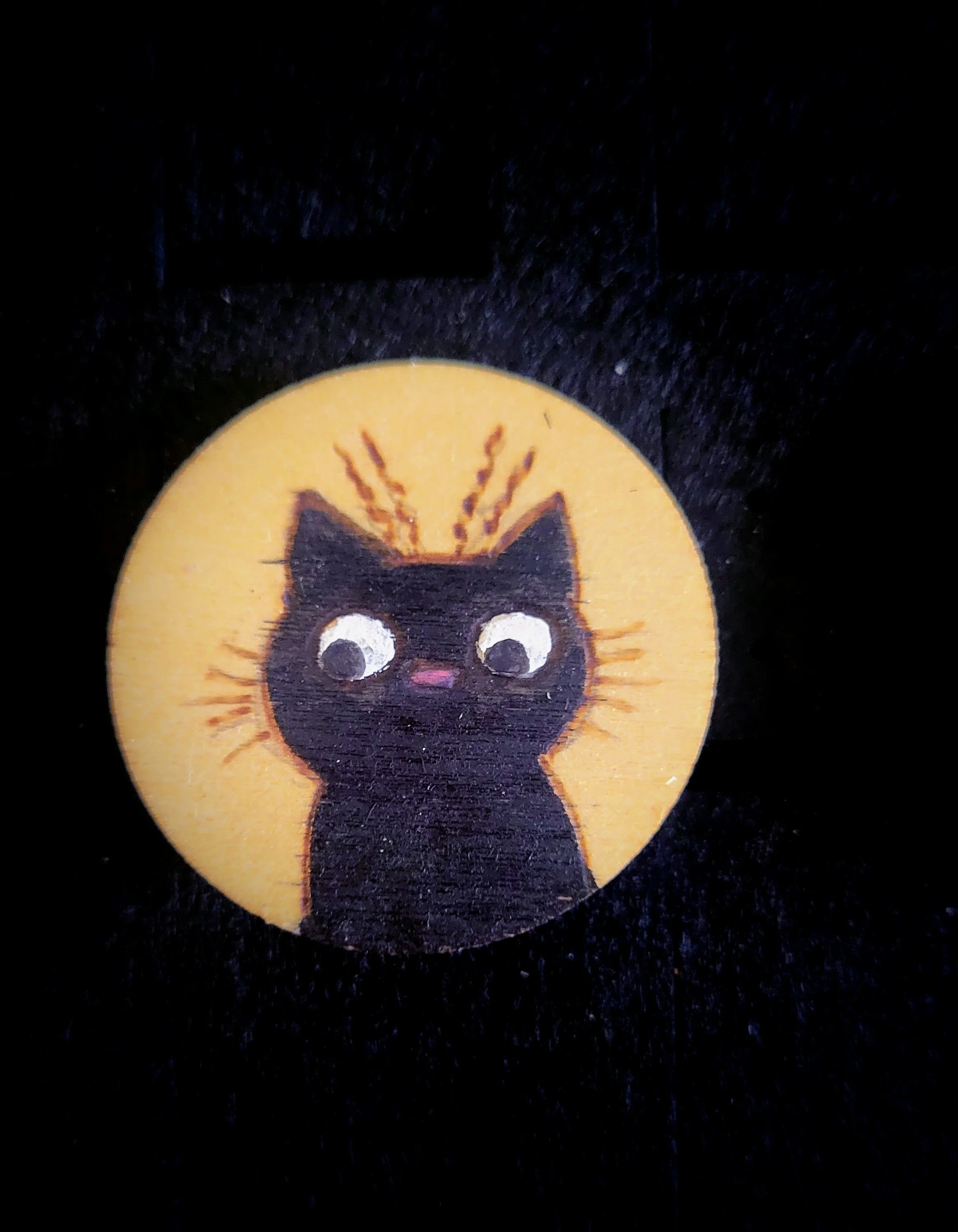 #709 Black cat pin