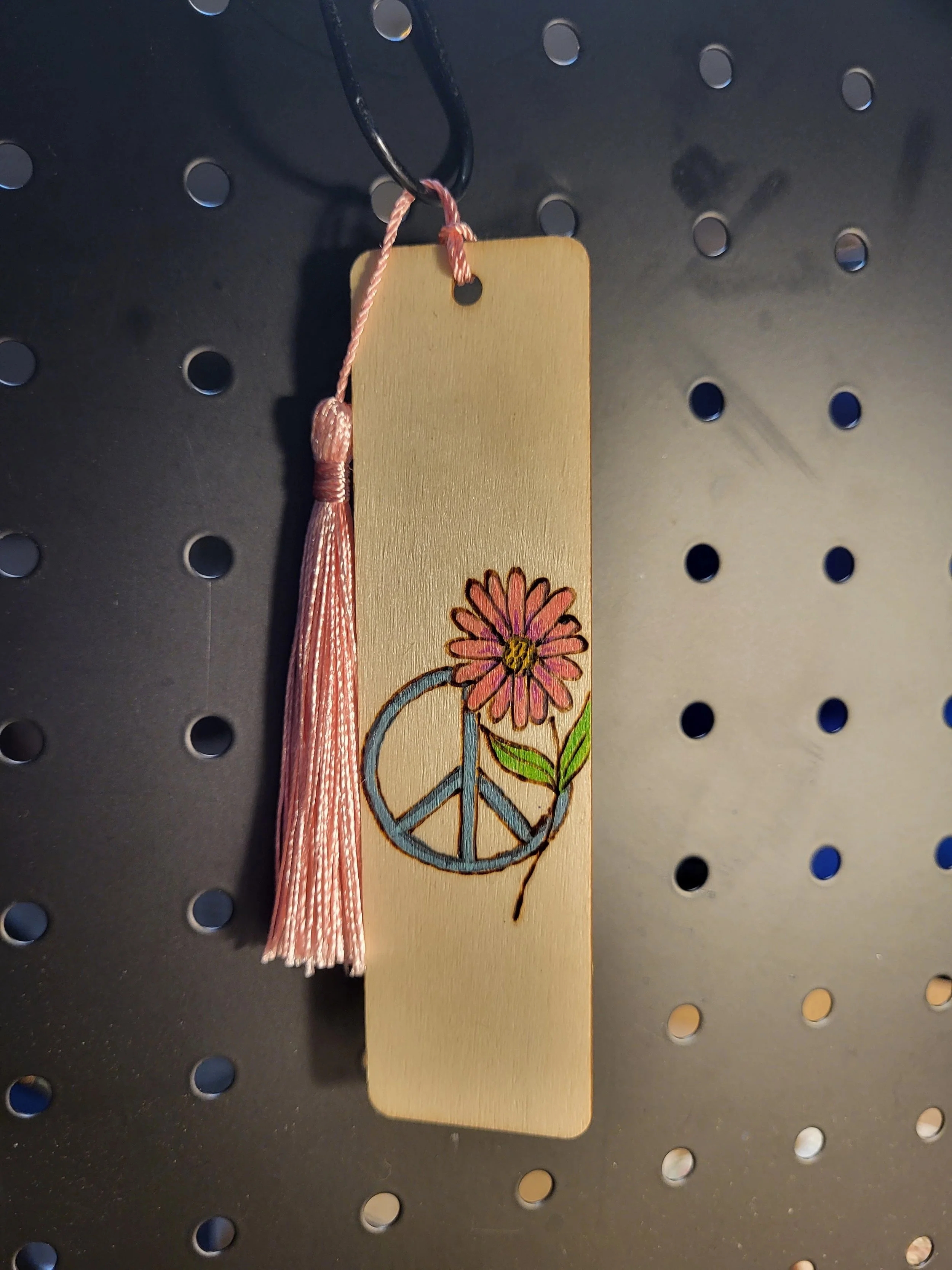 #224 peace sign bookmark