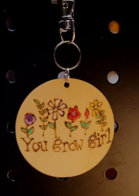 #302 you grow girl bag charm