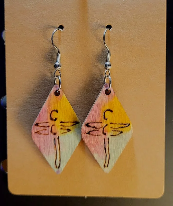 #164 watercolor dragonfly earrings