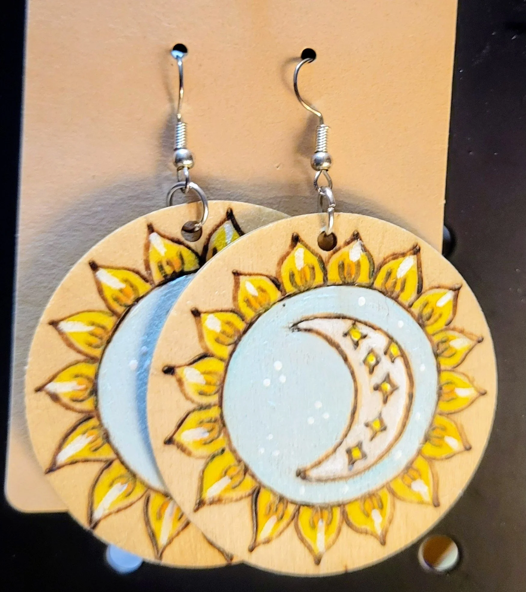 #181 Moon flower earrings