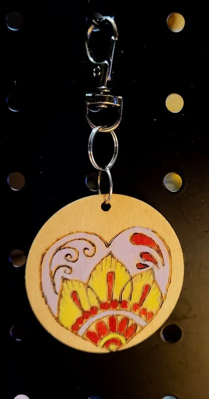 #309 heart 2 bag charm