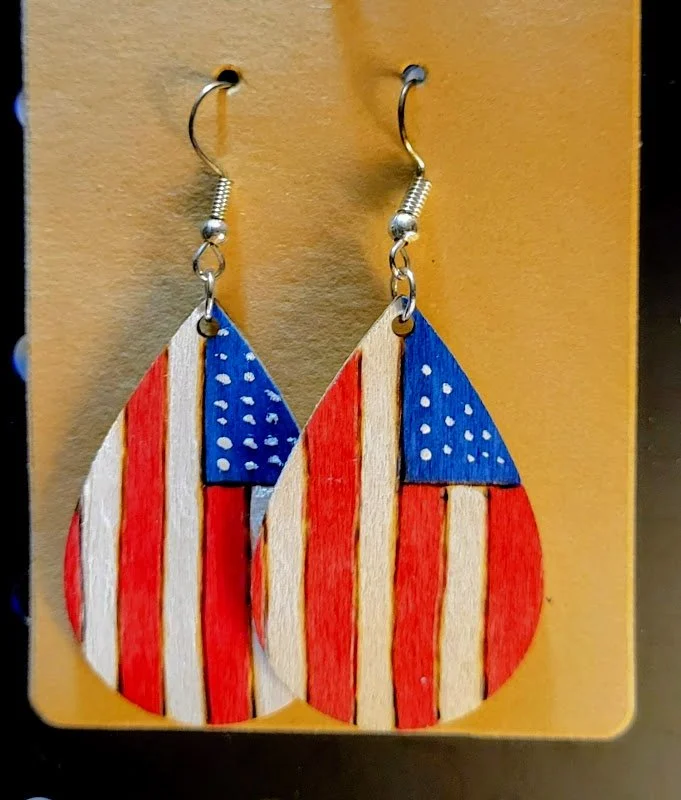 #192 flag earrings