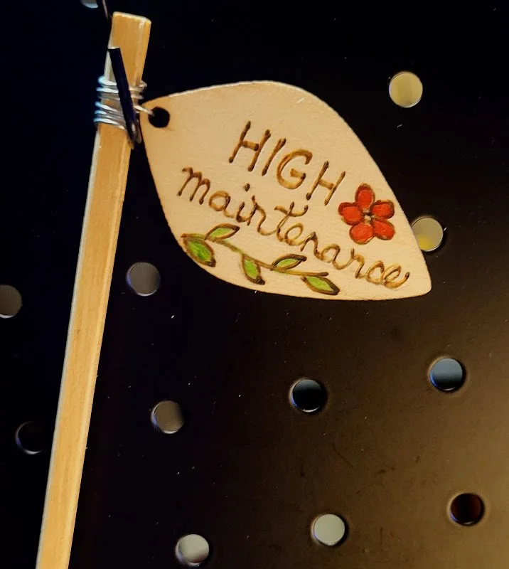 #403 high maintenance plant sign