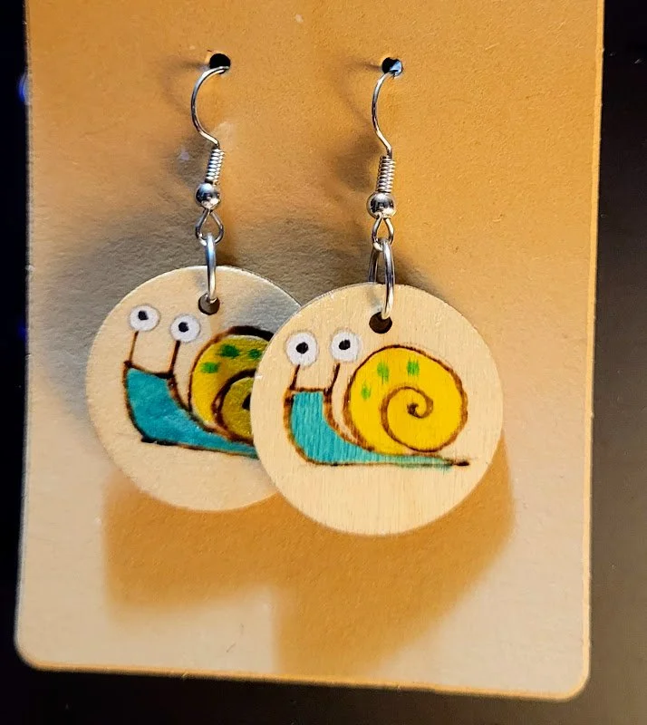 #185 gary snail earrings