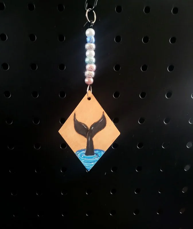 #71 whale tale ornament