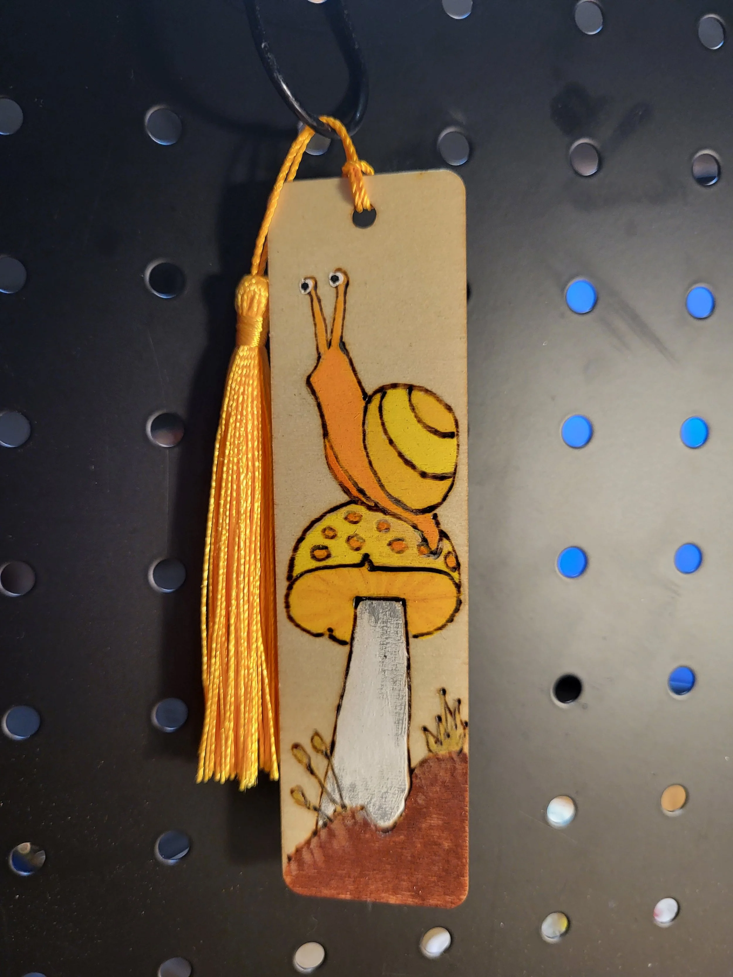 #222 yellow snail bookmark