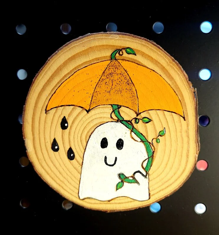#25-GHOST WITH UMBRELLA MAGNET