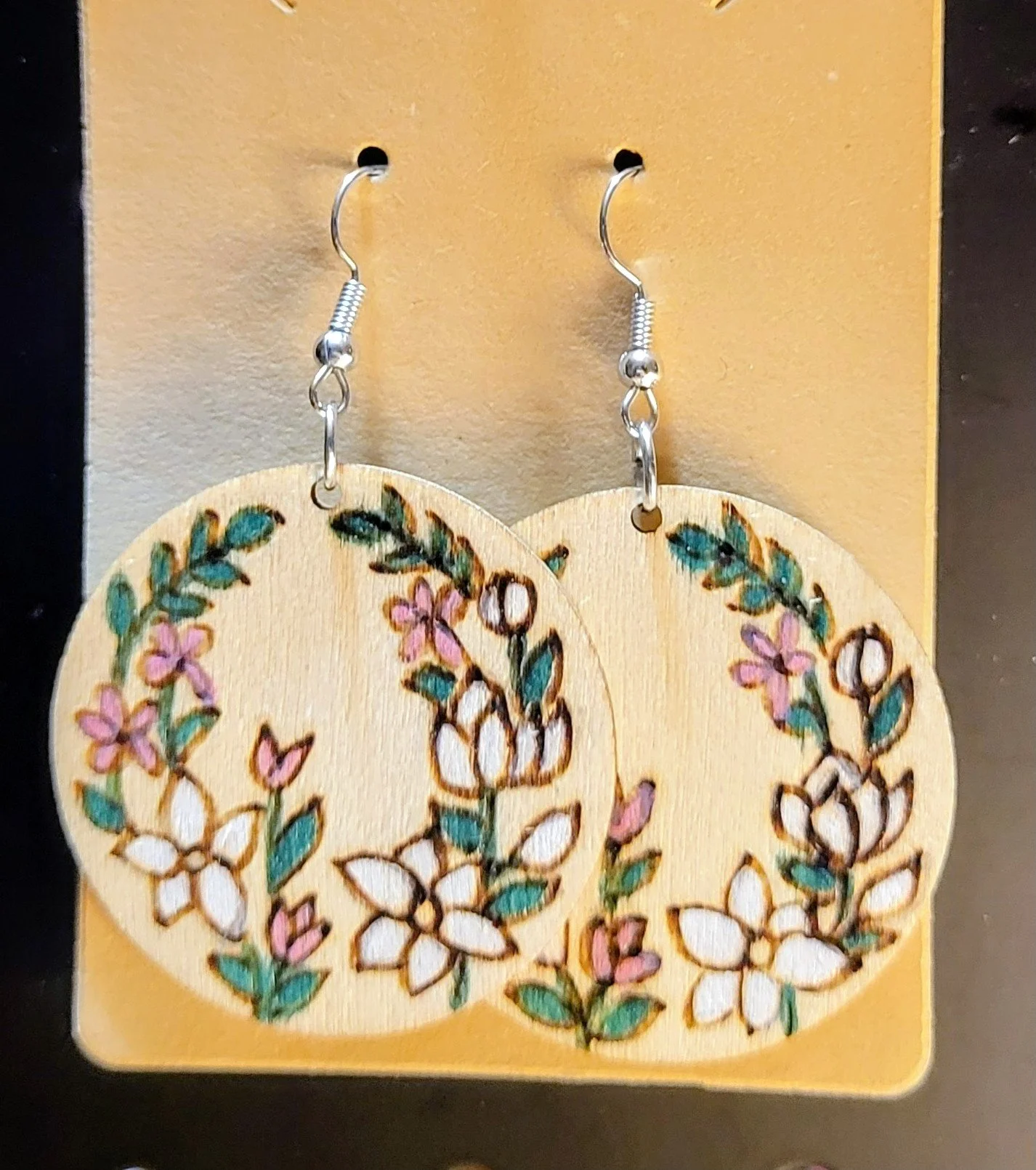 #103-spring wreath earrings