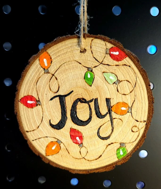 #31-JOY WITH CHRISTMAS LIGHTS ornament