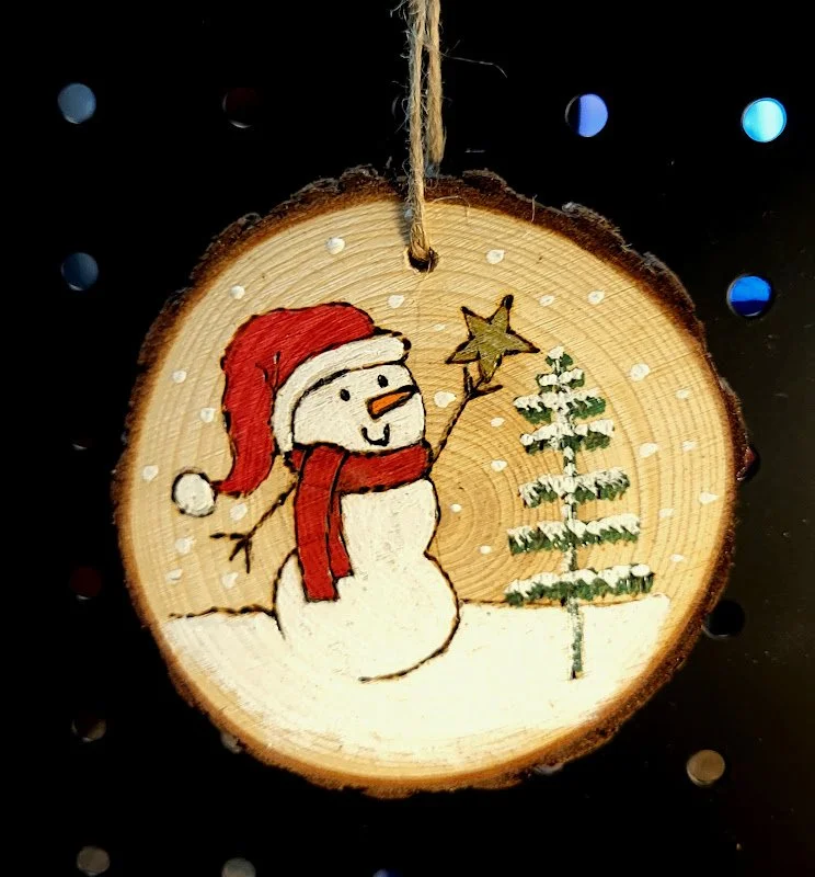 #43-SNOWMAN WITH TREE AND STAR ORNAMENT