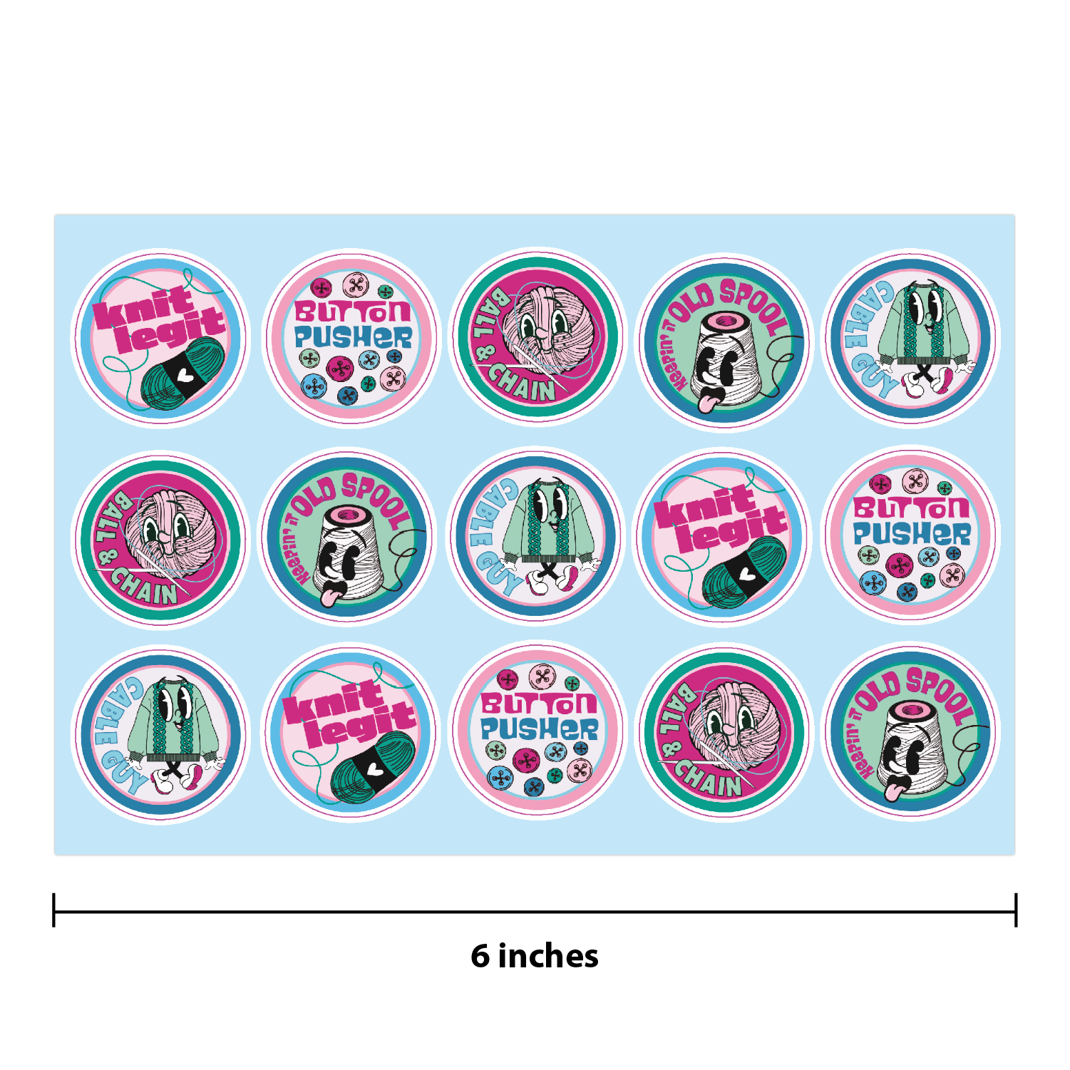 Keepin' it Old Spool Sticker Sheet