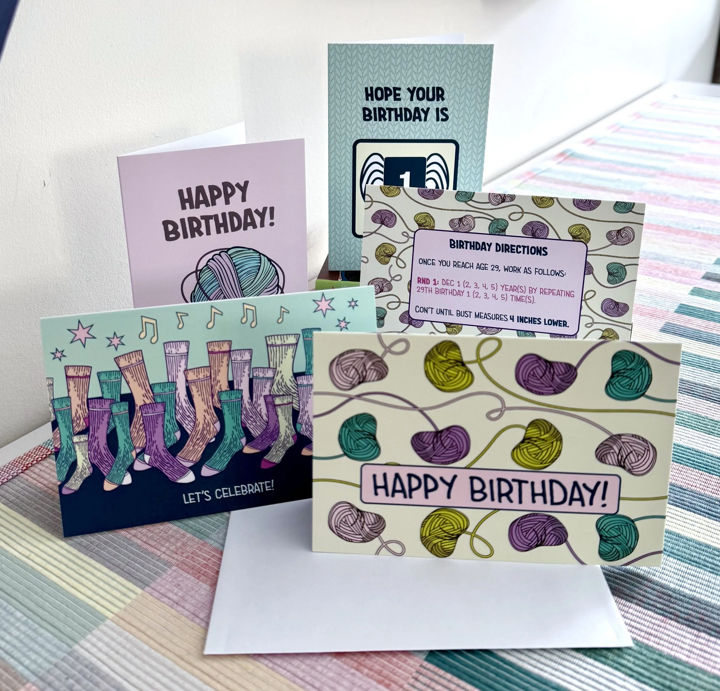 5 Pack Birthday Cards