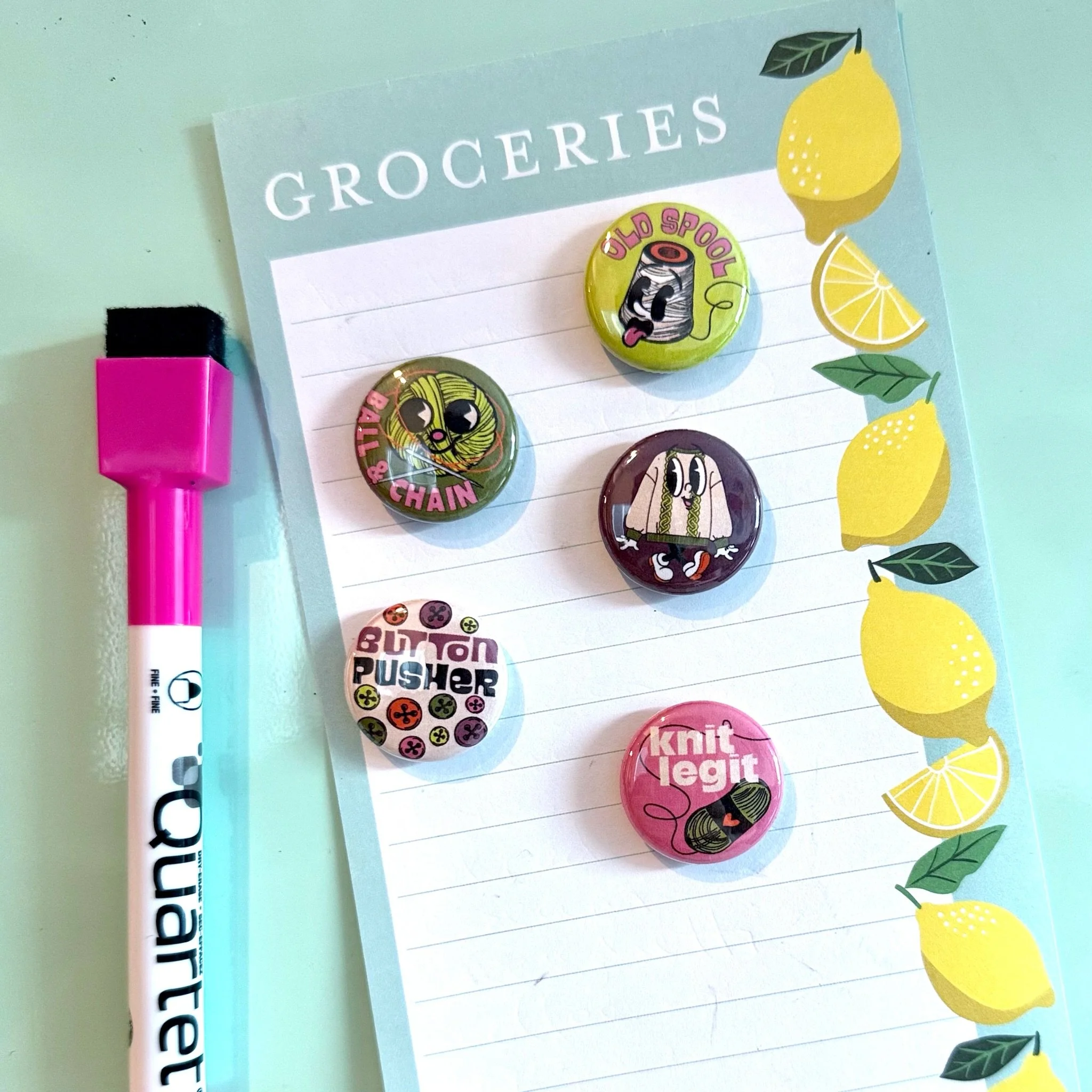 5 Pack Old Spool Magnet Set