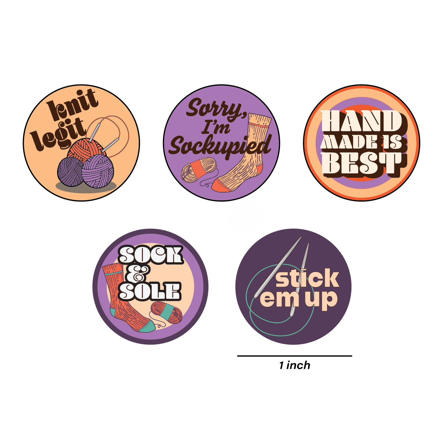 5 Pack Sockupied Magnet Set