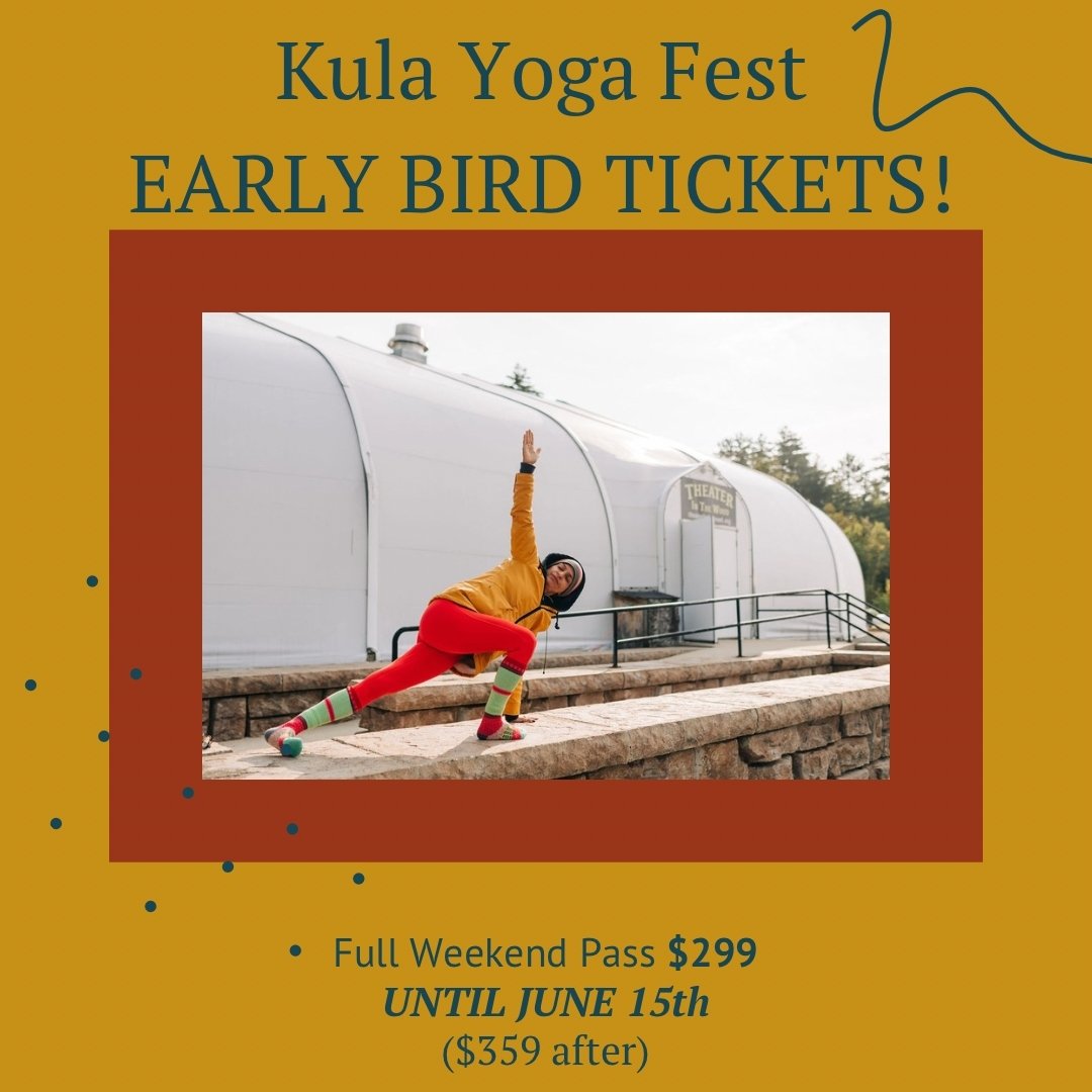 Don't miss out on the savings! Grab your yogi besties or make new friends this Sept. 6th-8th. Early Bird tickets are on sale until June 15th. Unlimited classes with world renowned leaders in yoga and spirituality, Vendor Village, Delicious Food for p