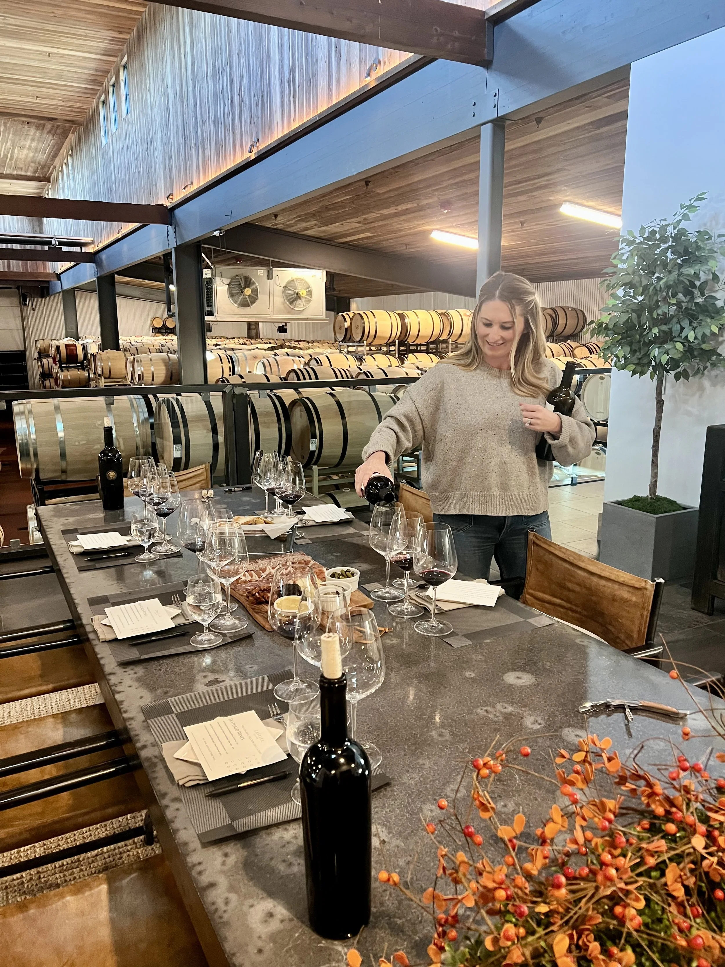Holly Hosting a Tasting