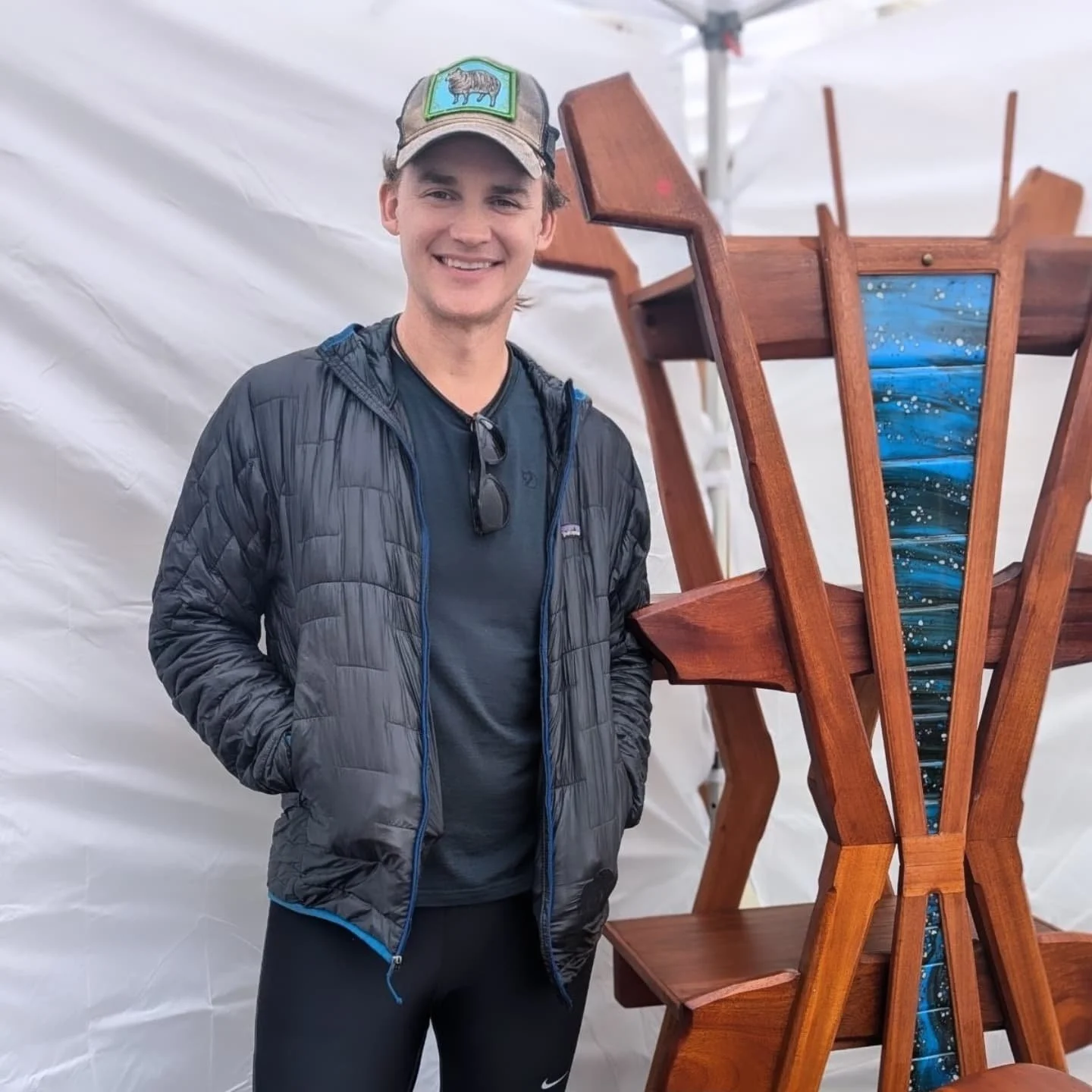 I'm here in La Jolla all weekend at the @lajollaartandwinefestival . It's been great to connect face-to-face with people who are embracing handmade one-of-a-kind furniture. There really seems to be a modern Art nouveau movement happening; homeowners 