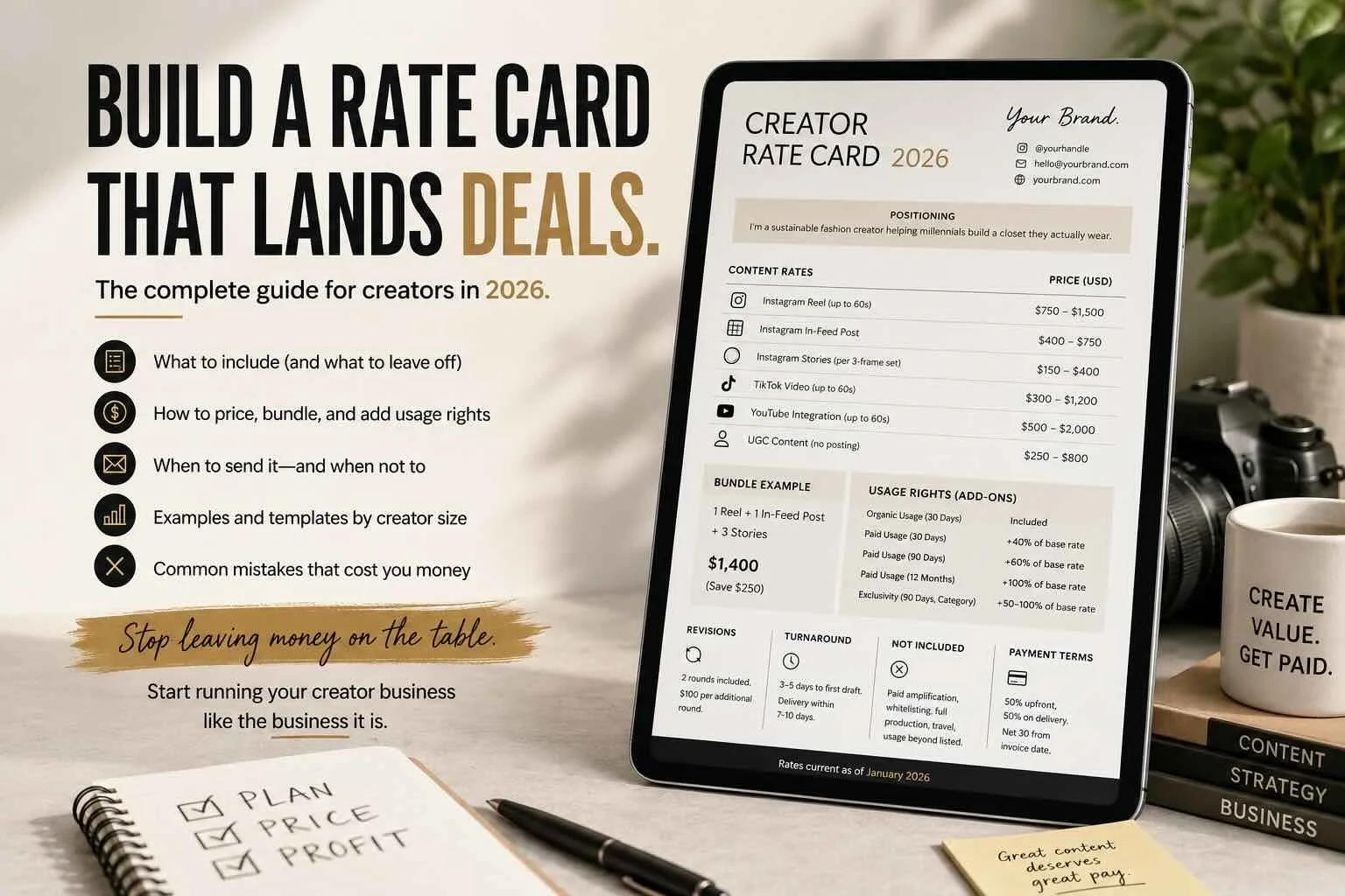 Influencer Rate Cards: How to Build One That Actually Lands Deals (2026)